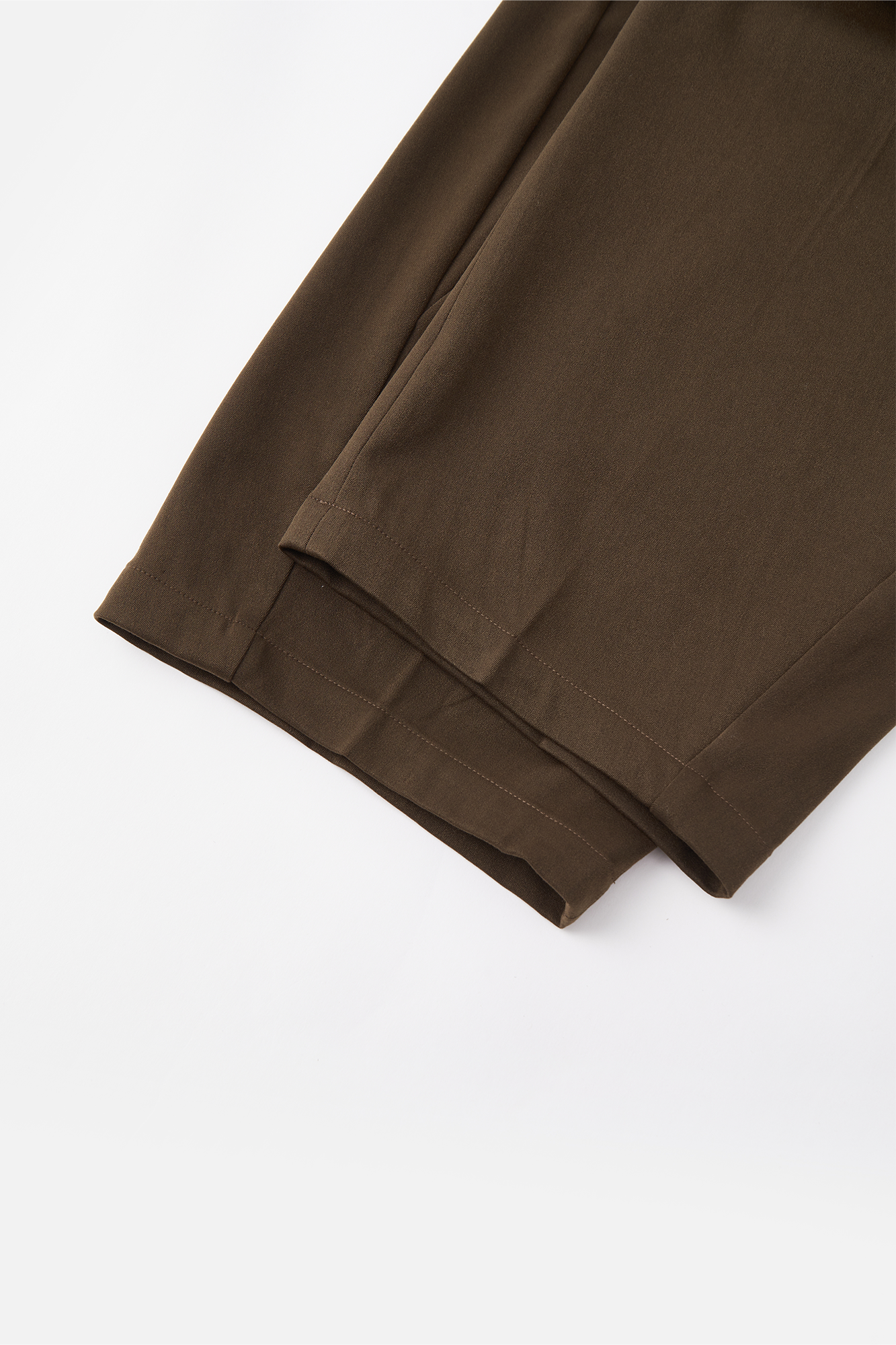 OPICLOTH Wool-Blend Double-Pleated Curved Trousers-Pants-XS-Free Shipping Leatheretro