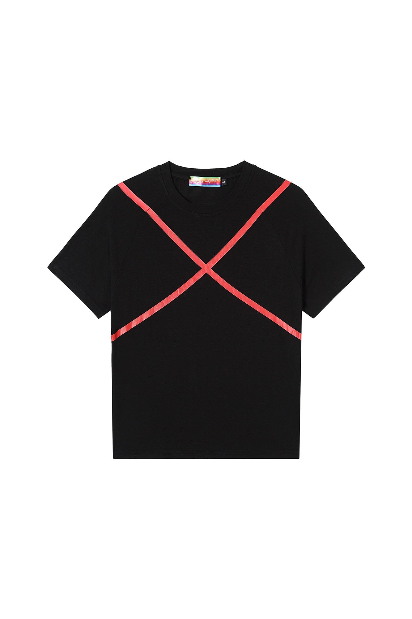 CLP Slim Contrast Cross T-Shirt-T Shirt-S-Free Shipping Leatheretro
