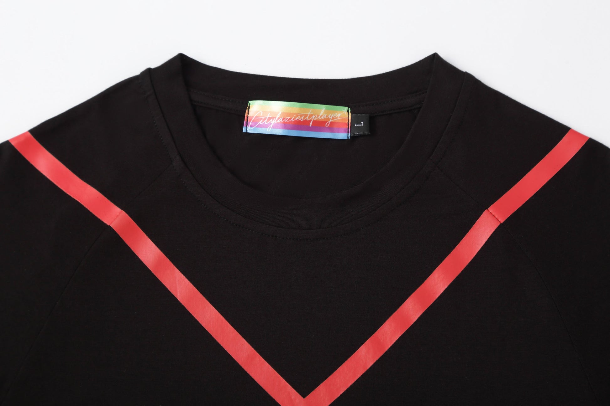 CLP Slim Contrast Cross T-Shirt-T Shirt-S-Free Shipping Leatheretro