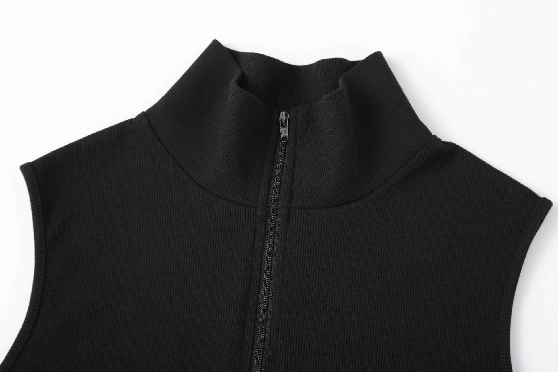 CLP Contrast Striped Half-Zip Slim Vest-Vest-S-Free Shipping Leatheretro