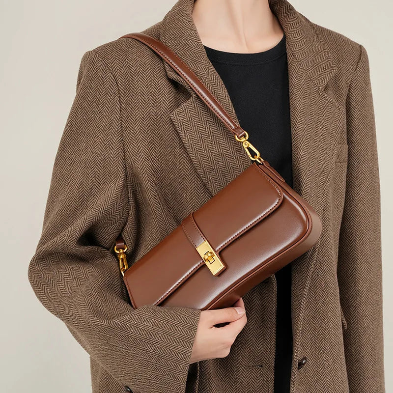 Casual Mini Purse for Everyday Use Fashion Handbag-Handbags-Coffee-Free Shipping Leatheretro