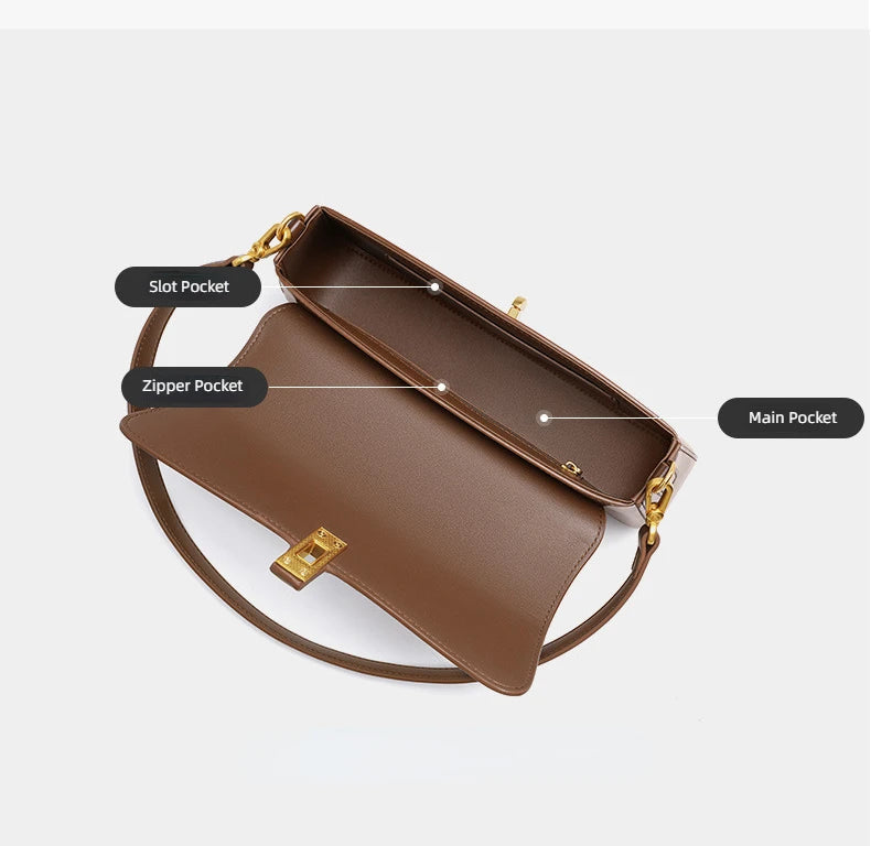 Casual Mini Purse for Everyday Use Fashion Handbag-Handbags-Coffee-Free Shipping Leatheretro