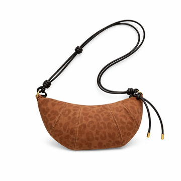 Dumpling-shaped Croissant Shoulder Bag - Texture Versatile Velvet Zipper Handbag-Shoulder Bag-Brown-Free Shipping Leatheretro