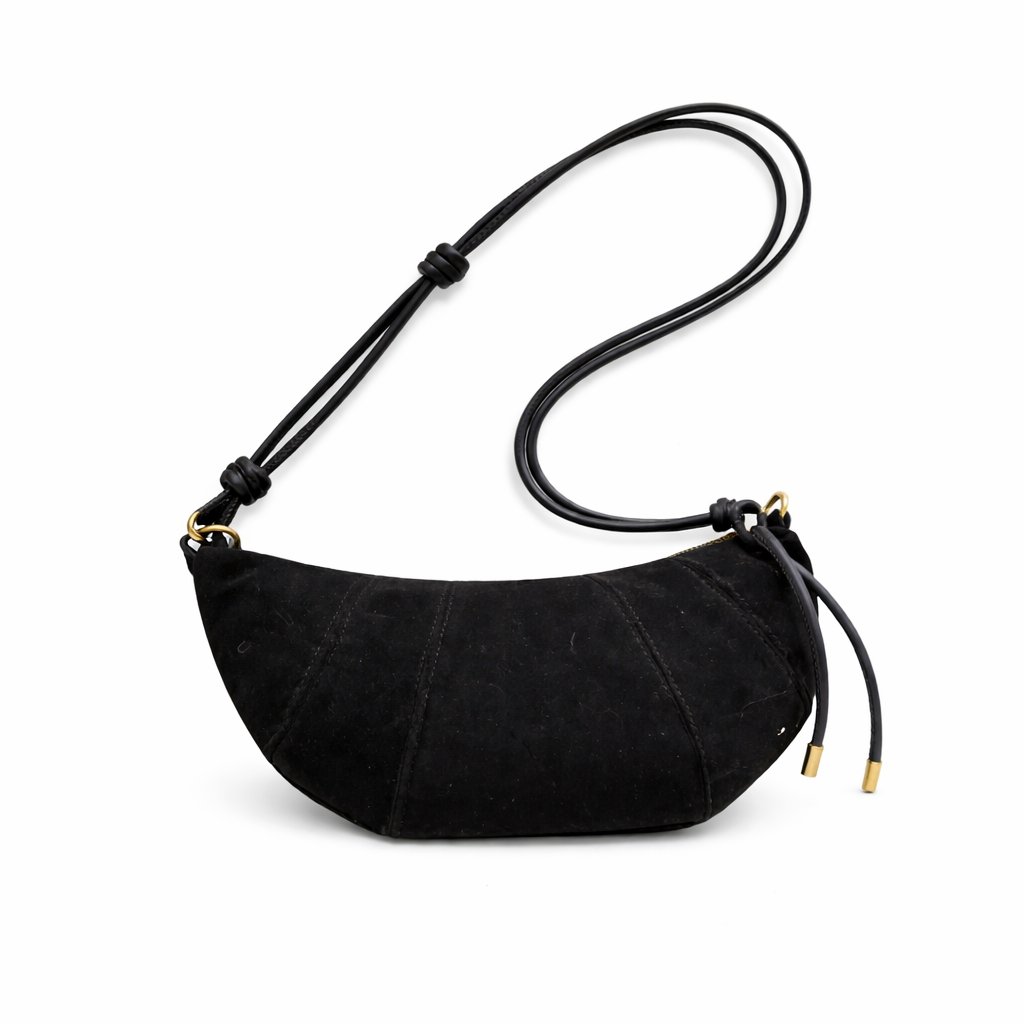 Dumpling-shaped Croissant Shoulder Bag - Texture Versatile Velvet Zipper Handbag-Shoulder Bag-Brown-Free Shipping Leatheretro