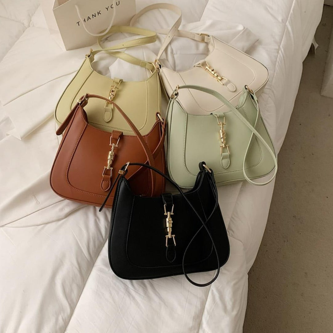 Classic Clutch Shoulder Tote HandBag-Handbags-Brown-Free Shipping Leatheretro