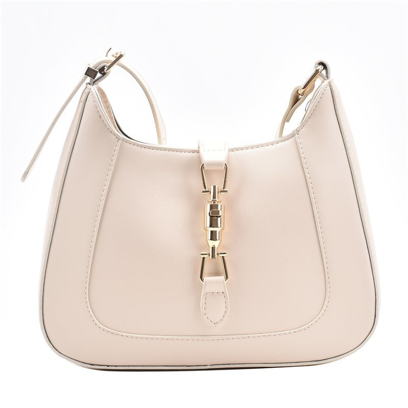 Classic Clutch Shoulder Tote HandBag-Handbags-White-Free Shipping Leatheretro