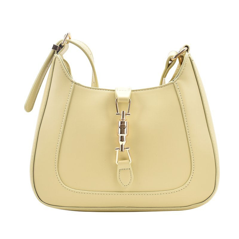Classic Clutch Shoulder Tote HandBag-Handbags-Yellow-Free Shipping Leatheretro