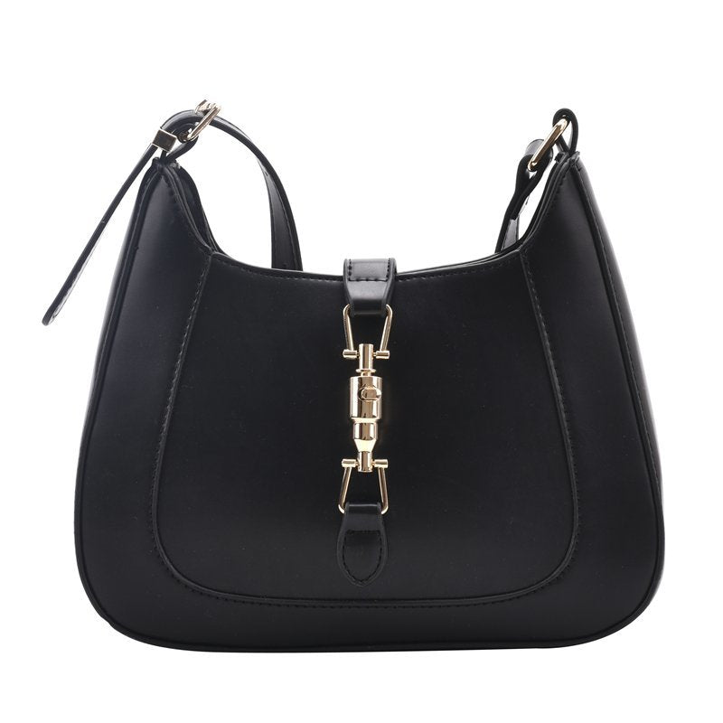 Classic Clutch Shoulder Tote HandBag-Handbags-Black-Free Shipping Leatheretro