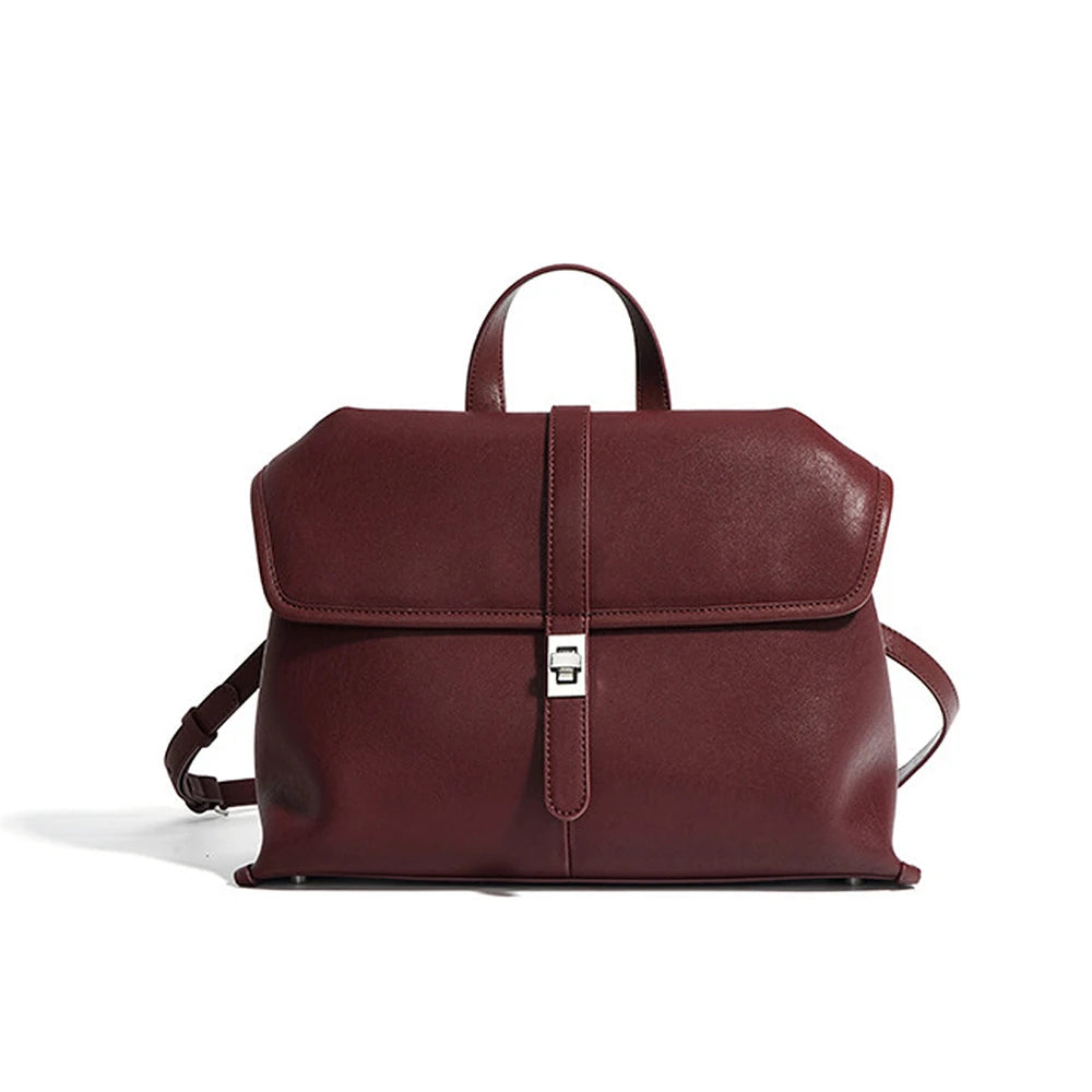Genuine Leather Women’s Shoulder Bag – Large Capacity Retro Crossbody Handbag-Handbags, Wallets & Cases-Brown-Free Shipping Leatheretro