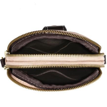 Cowhide Leather Shoulder Diagonal Bag-Clutch-Blue-Free Shipping Leatheretro