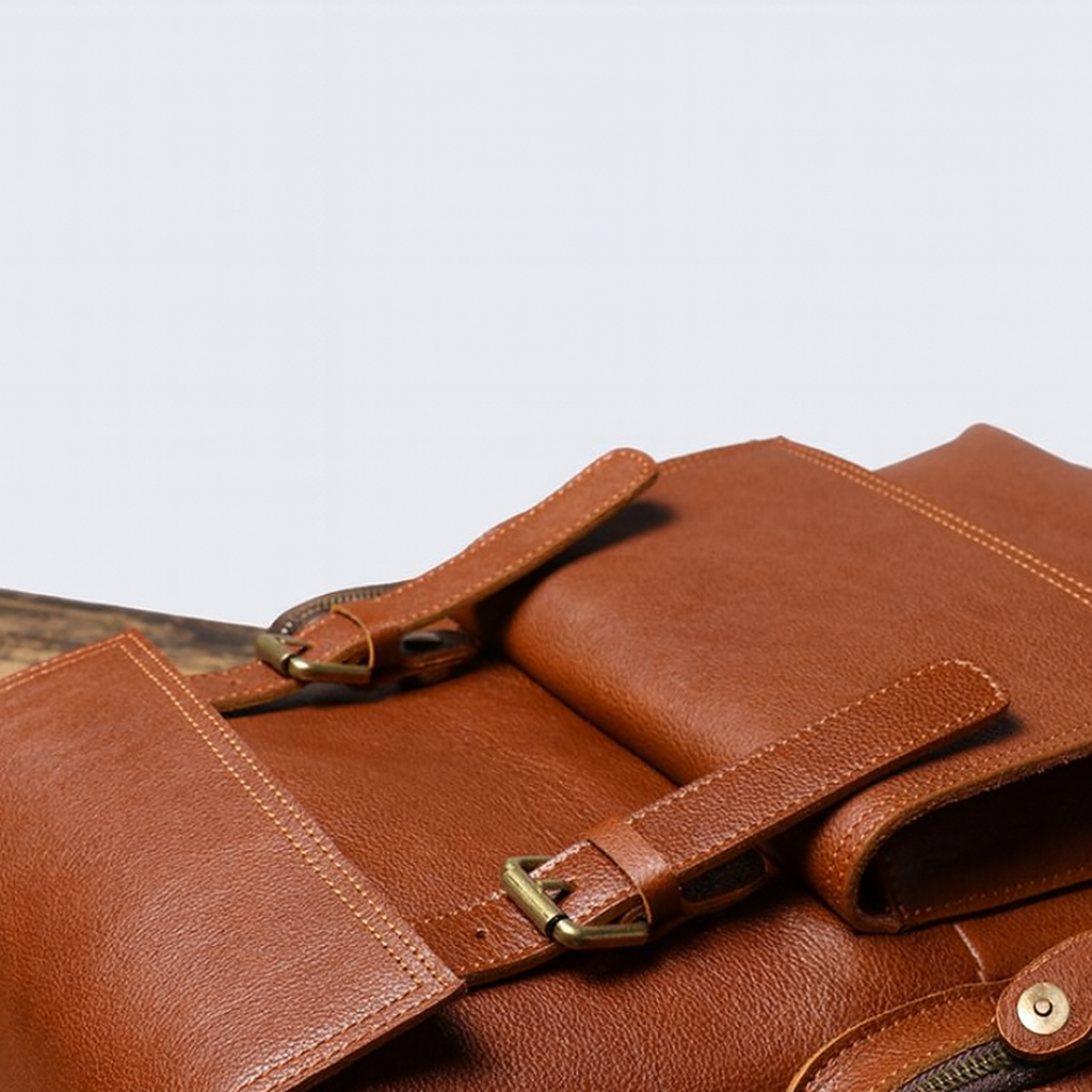 Cowhide Leather Backpack – High-Capacity Men’s Travel, Hiking & Laptop Satchel Bag-Backpacks-Brown-Free Shipping Leatheretro