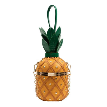 Cute Pineapple Design Shoulder Bag-Handbags-Yellow-Free Shipping Leatheretro