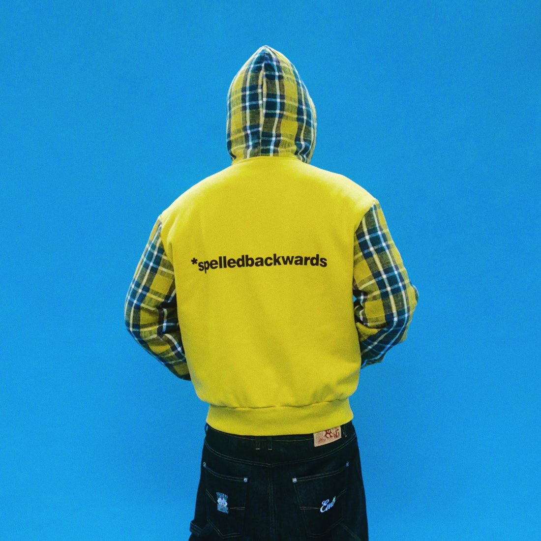 EVETS Plaid Panel Zip-Up Street Hoodie-Jacket-S-Free Shipping Leatheretro