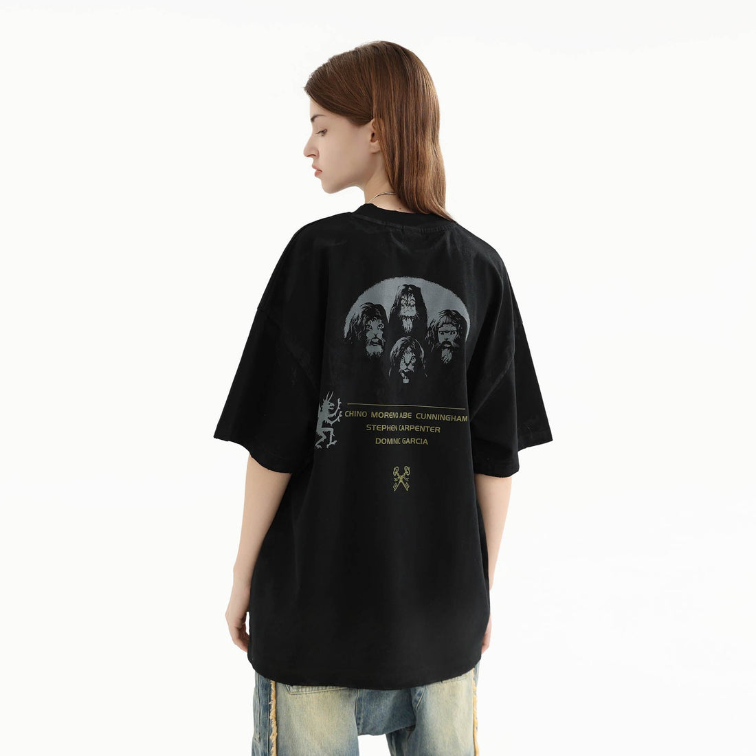 ERROR CODE ROBOT Screaming Cat Graphic Washed T-Shirt-T Shirt-S-Free Shipping Leatheretro