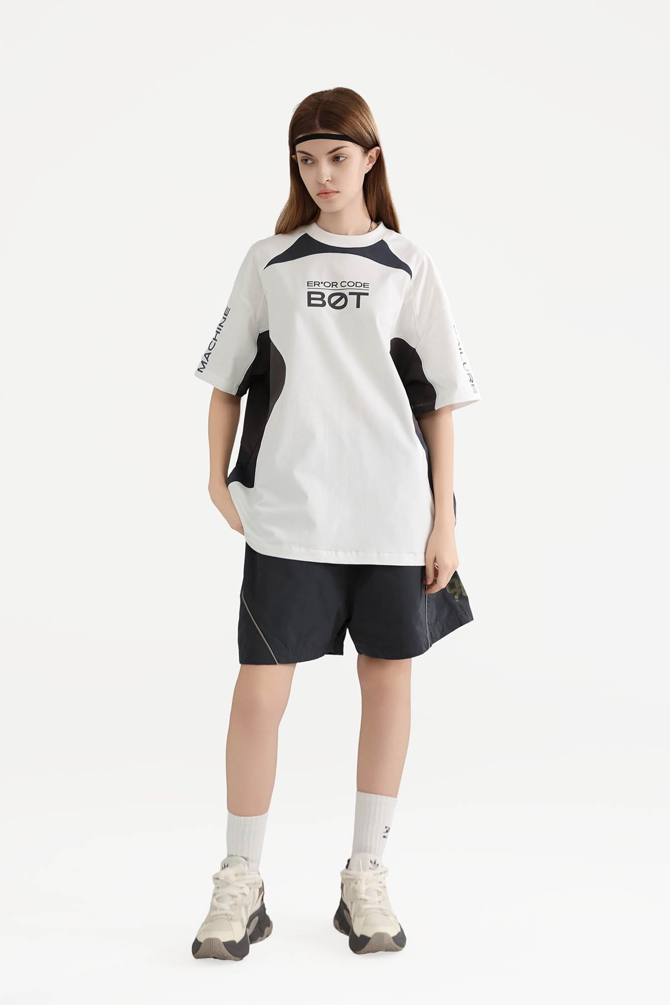 ERROR CODE ROBOT Arc Spliced Contrast T-Shirt-T Shirt-S-Free Shipping Leatheretro