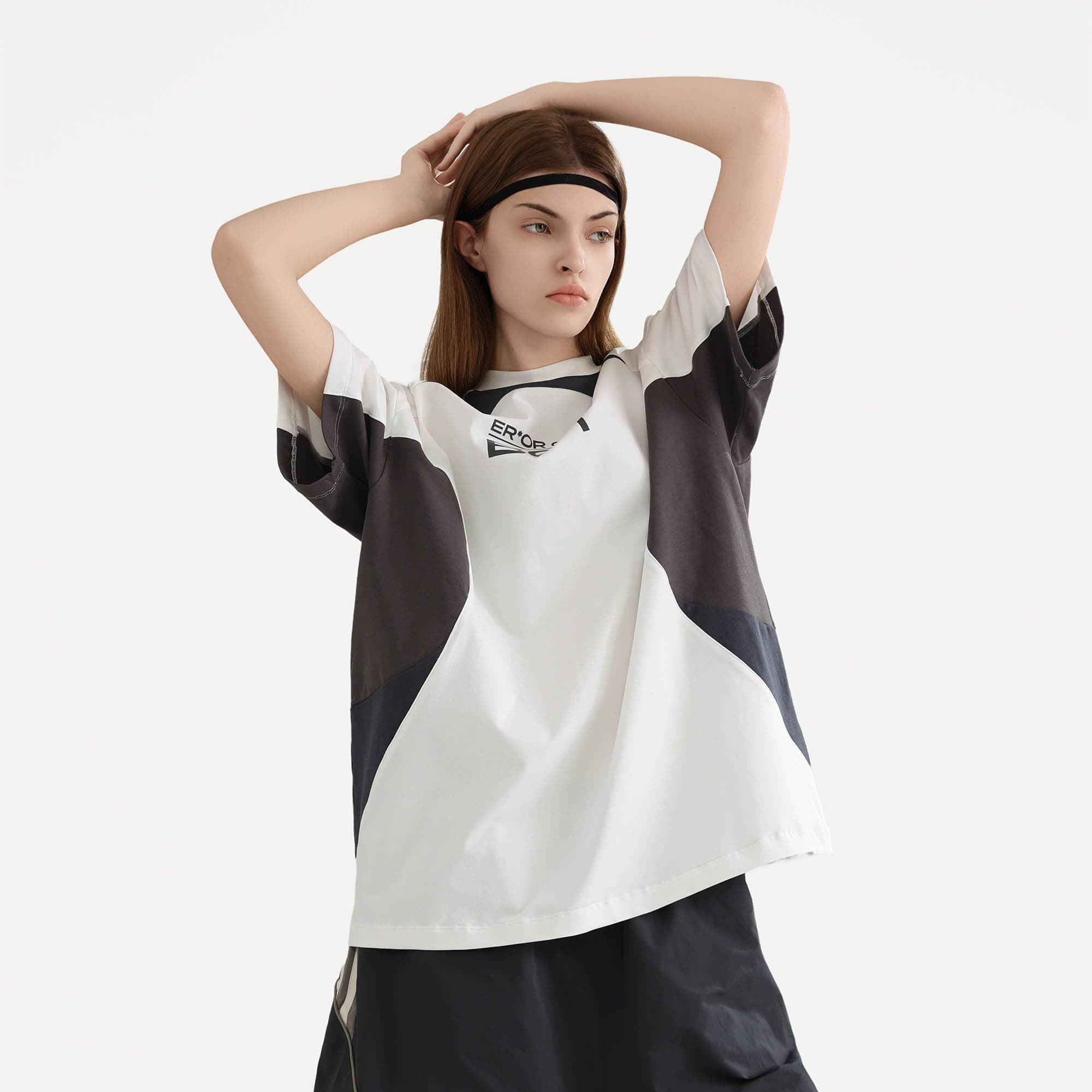 ERROR CODE ROBOT Arc Spliced Contrast T-Shirt-T Shirt-S-Free Shipping Leatheretro