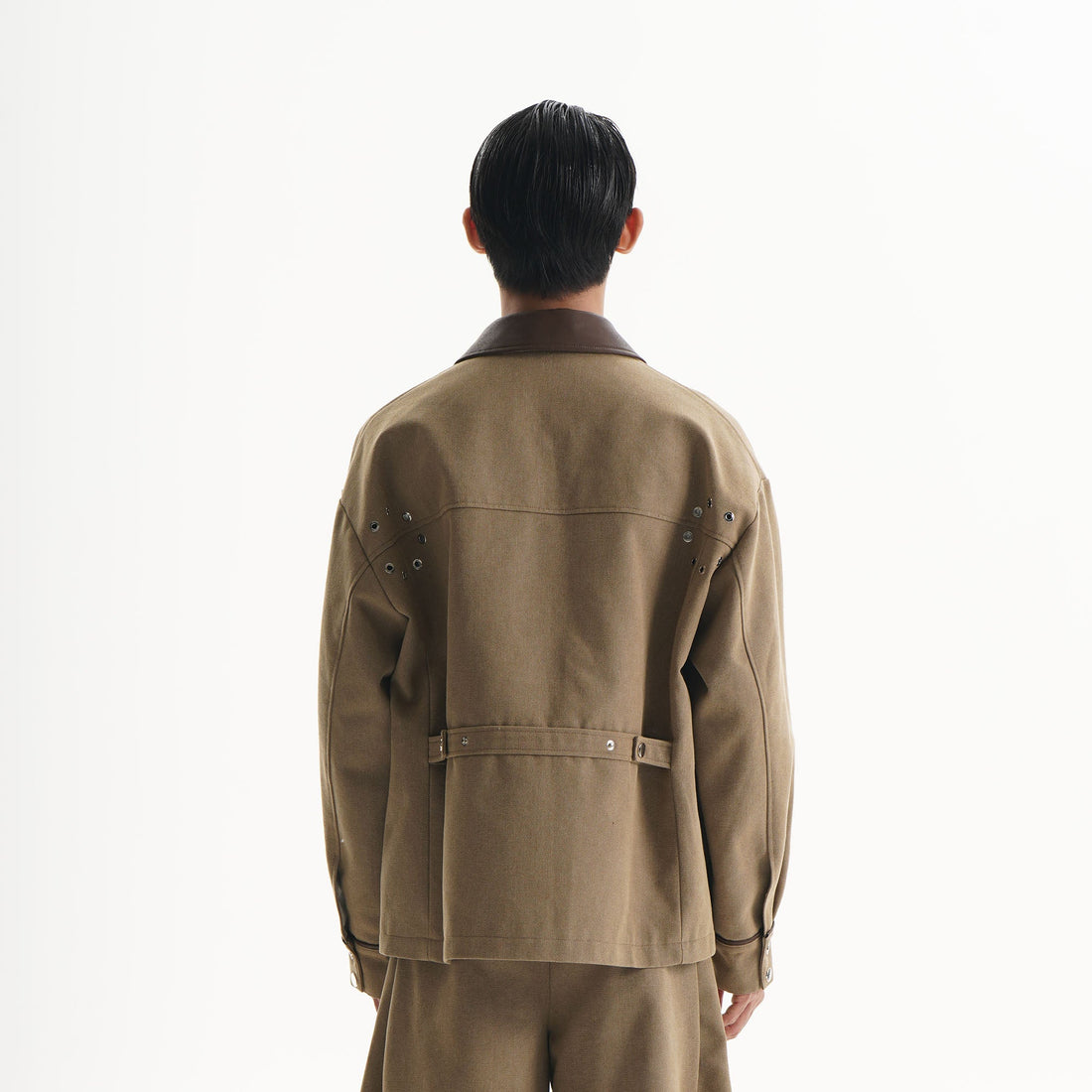 ORAL UTOPIA PU Panel Utility Jacket-Jacket-M-Free Shipping Leatheretro