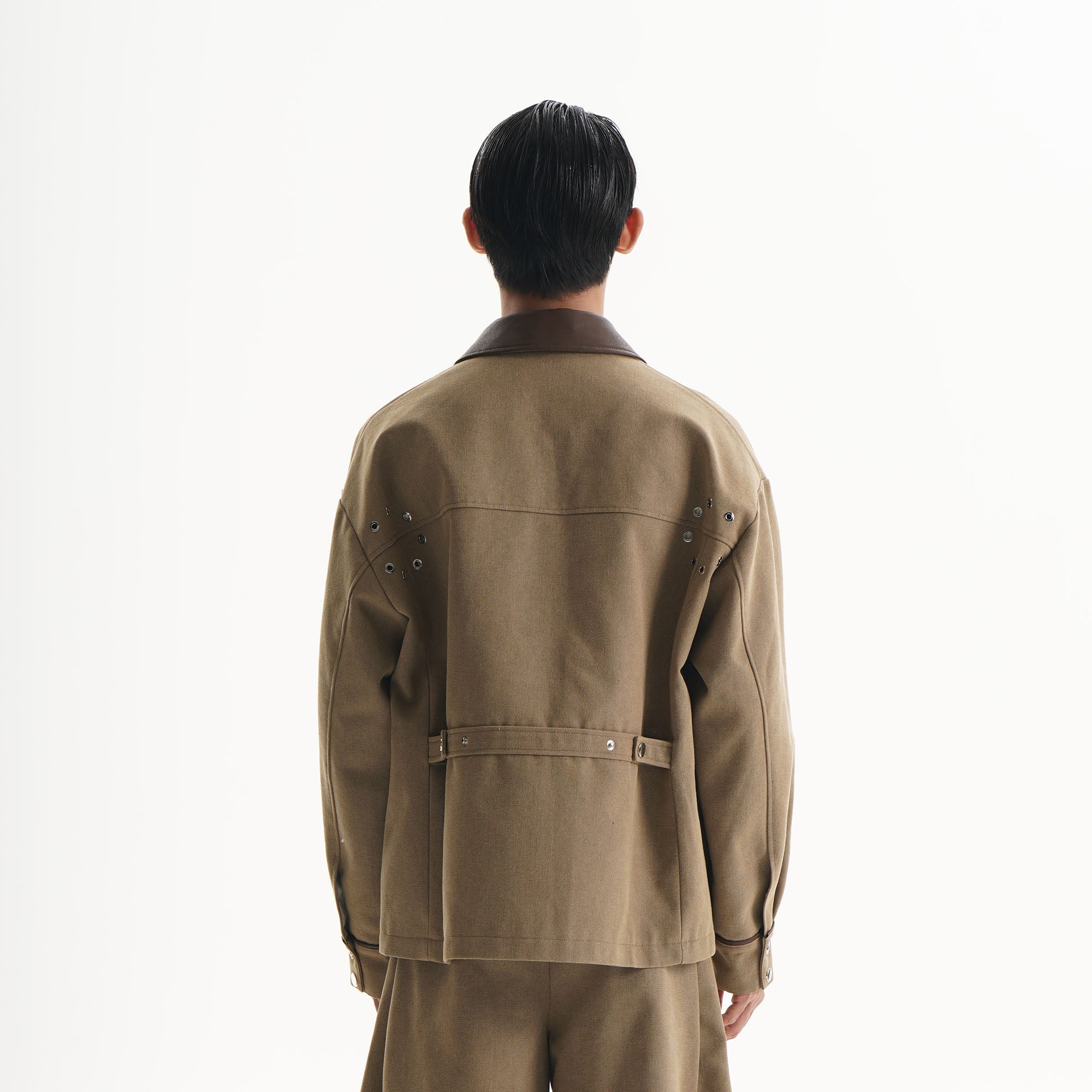 ORAL UTOPIA PU Panel Utility Jacket-Jacket-M-Free Shipping Leatheretro