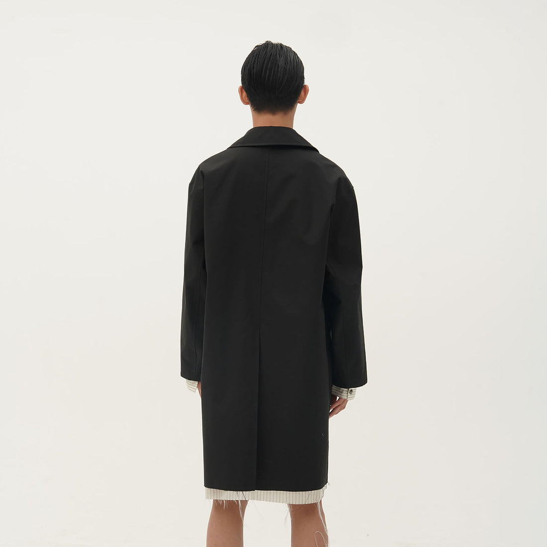 ORAL UTOPIA Faux Layered Hem Multi-Pocket Coat-Jacket-S-Free Shipping Leatheretro