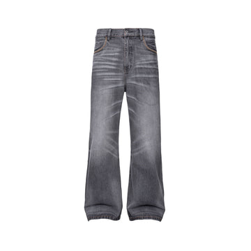 CATSSTAC Classic Whiskering Washed Jeans-Jeans-M-Gray-Free Shipping Leatheretro