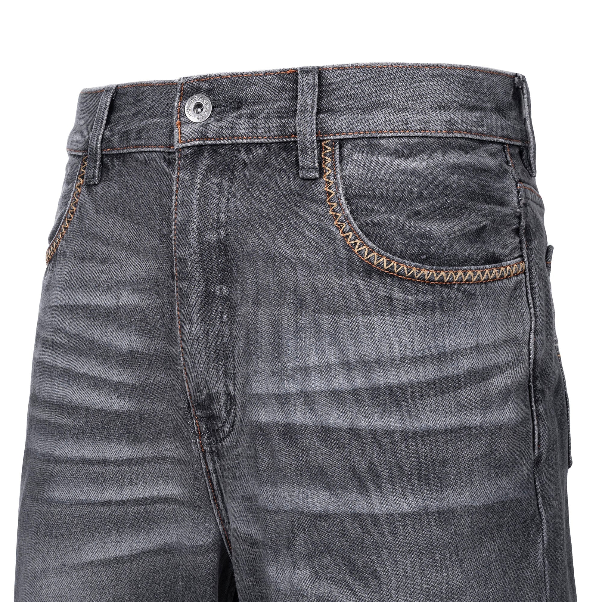 CATSSTAC Classic Whiskering Washed Jeans-Jeans-M-Gray-Free Shipping Leatheretro