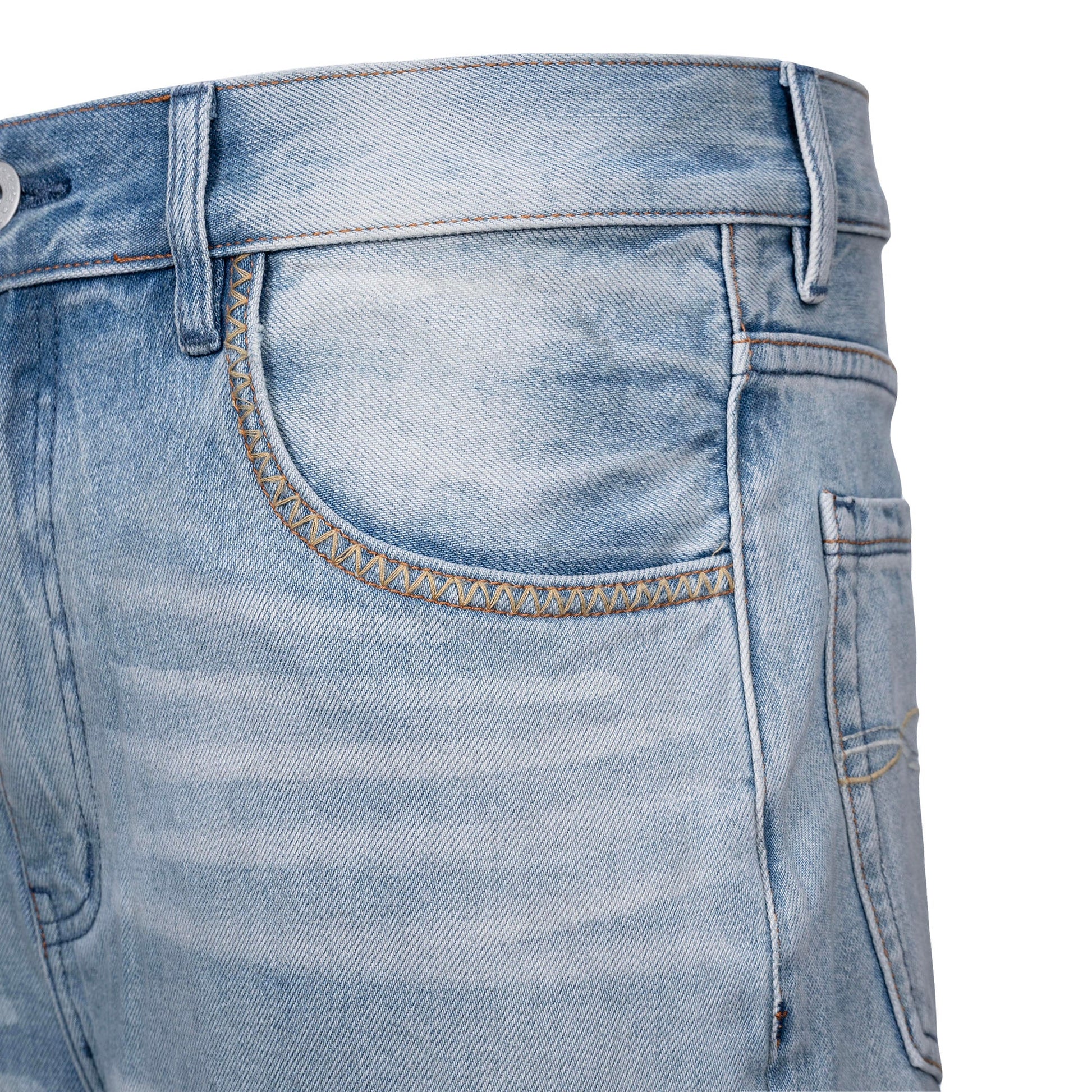 CATSSTAC Classic Whiskering Washed Jeans-Jeans-M-Gray-Free Shipping Leatheretro