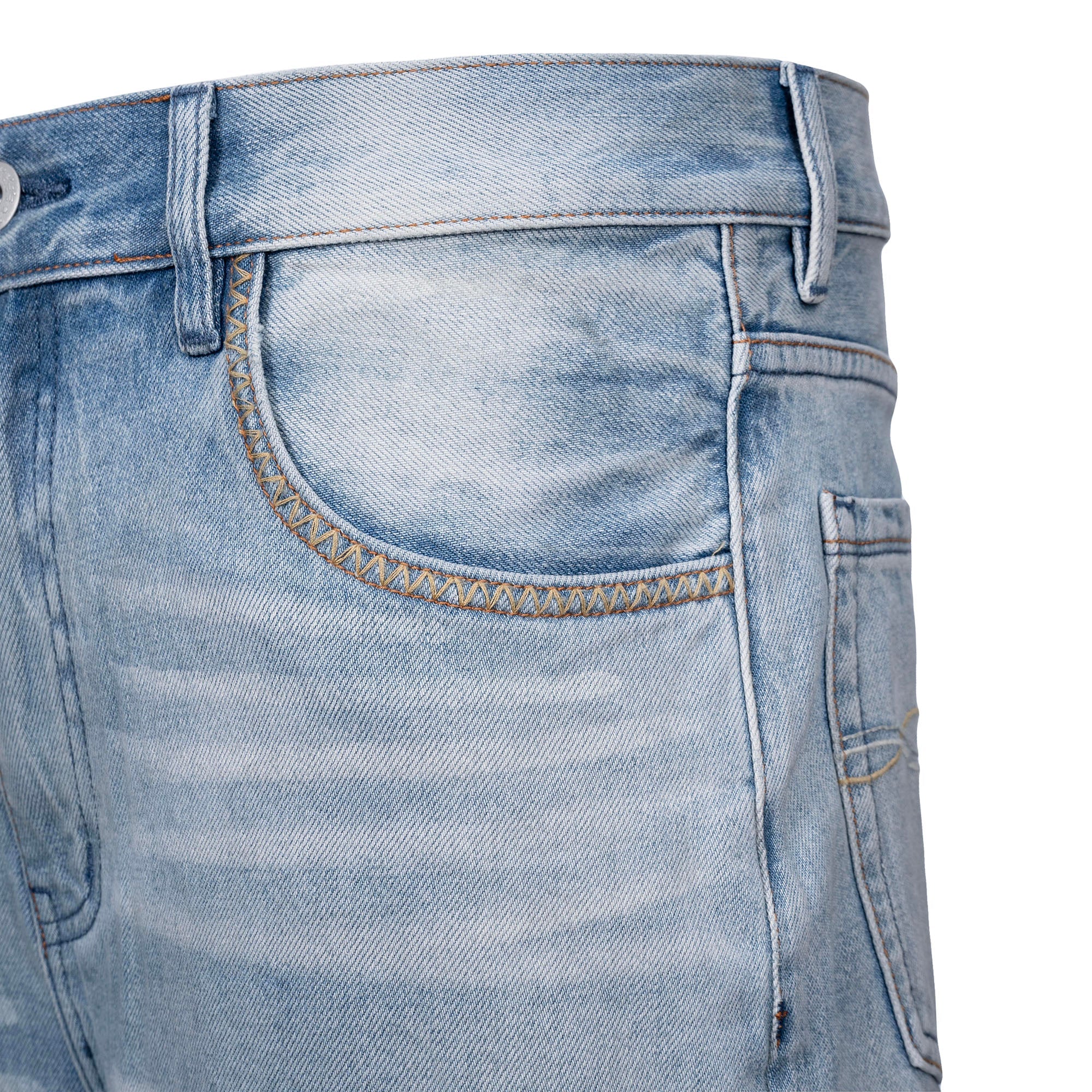 CATSSTAC Classic Whiskering Washed Jeans-Jeans-M-Gray-Free Shipping Leatheretro
