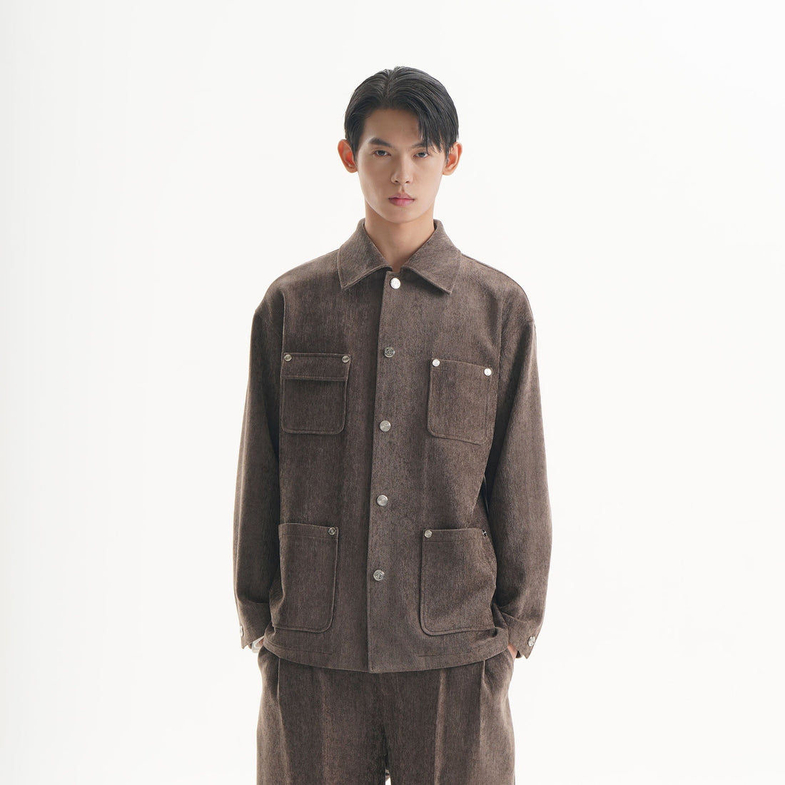 ORAL UTOPIA Snap-Button Multi-Pocket Utility Shirt-Shirt-S-Free Shipping Leatheretro