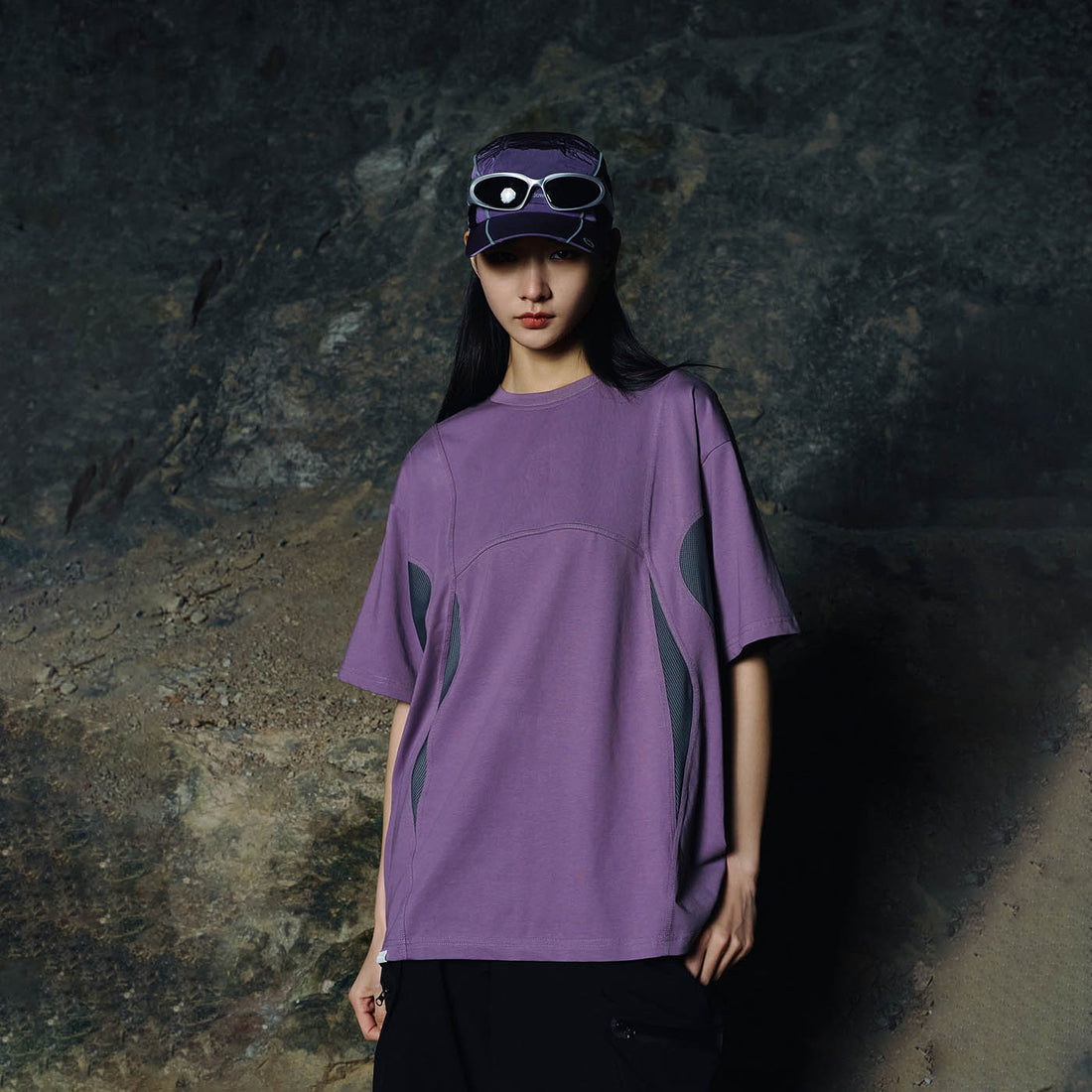 ENSHADOWER Arc Spliced Sorona T-Shirt-T Shirt-S-Purple-Free Shipping Leatheretro