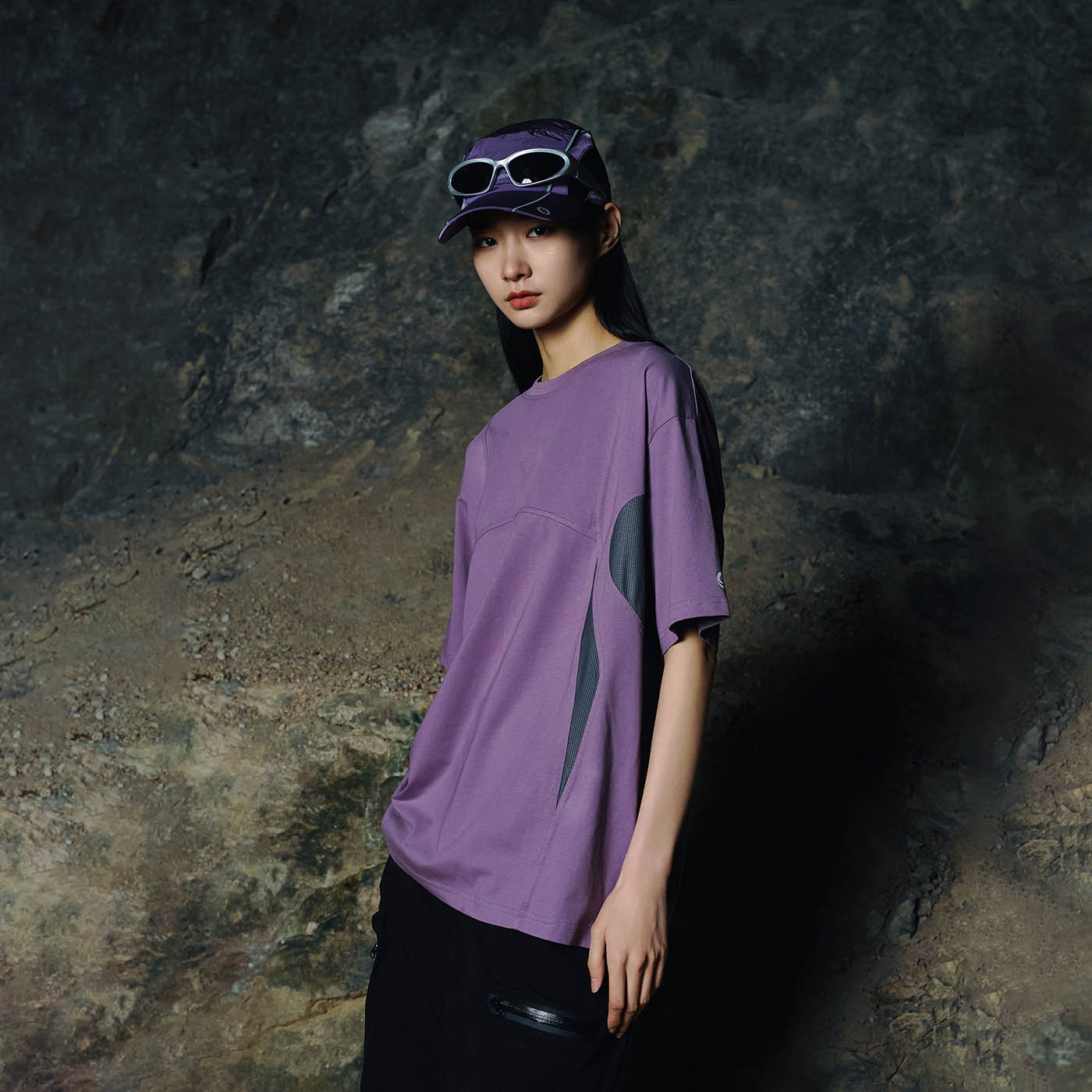 ENSHADOWER Arc Spliced Sorona T-Shirt-T Shirt-S-Purple-Free Shipping Leatheretro