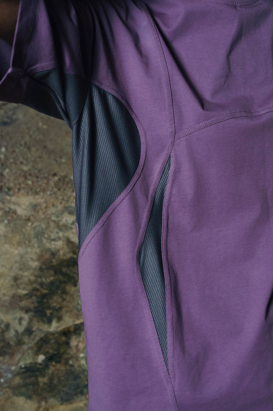 ENSHADOWER Arc Spliced Sorona T-Shirt-T Shirt-S-Purple-Free Shipping Leatheretro