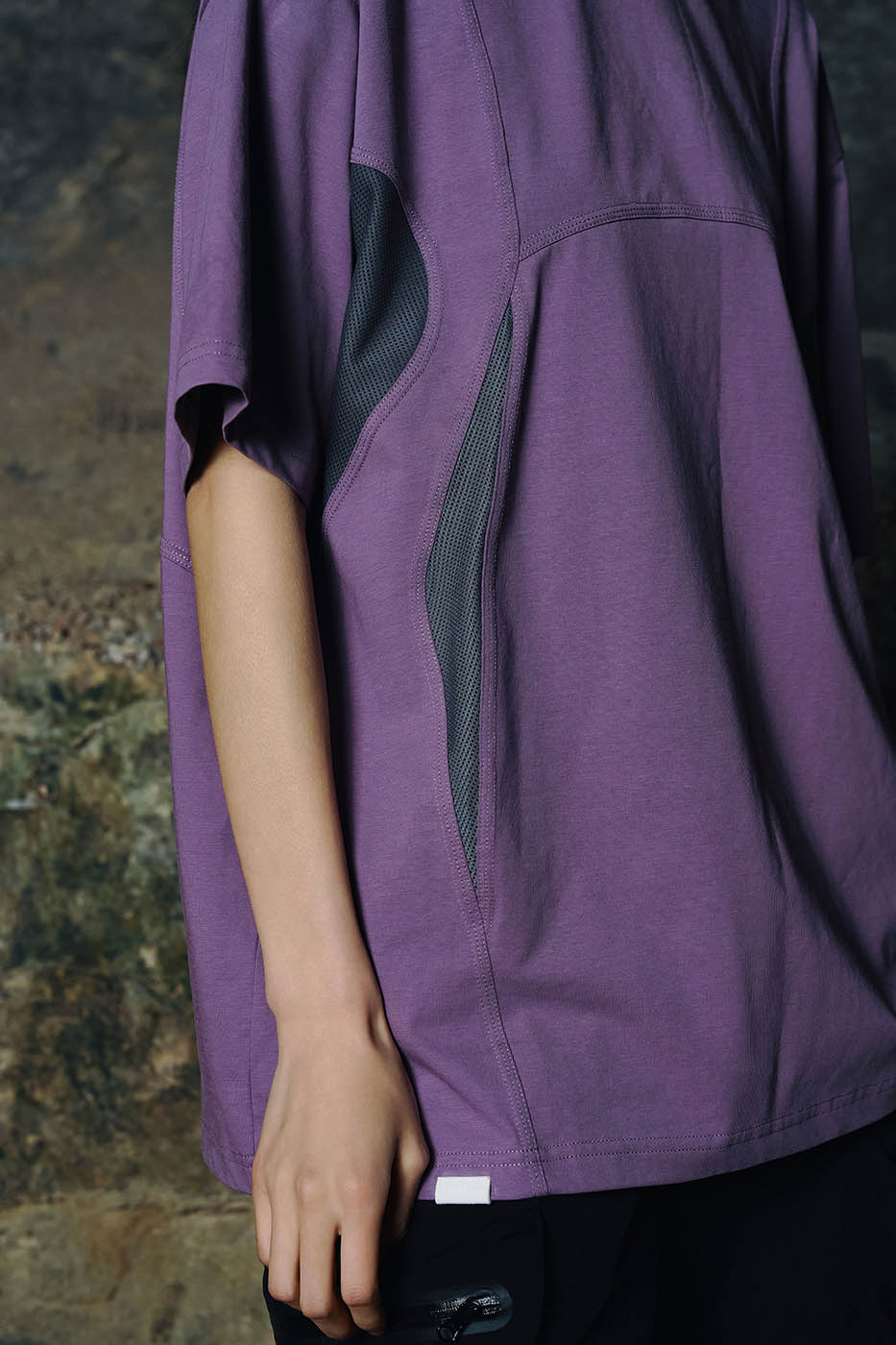 ENSHADOWER Arc Spliced Sorona T-Shirt-T Shirt-S-Purple-Free Shipping Leatheretro