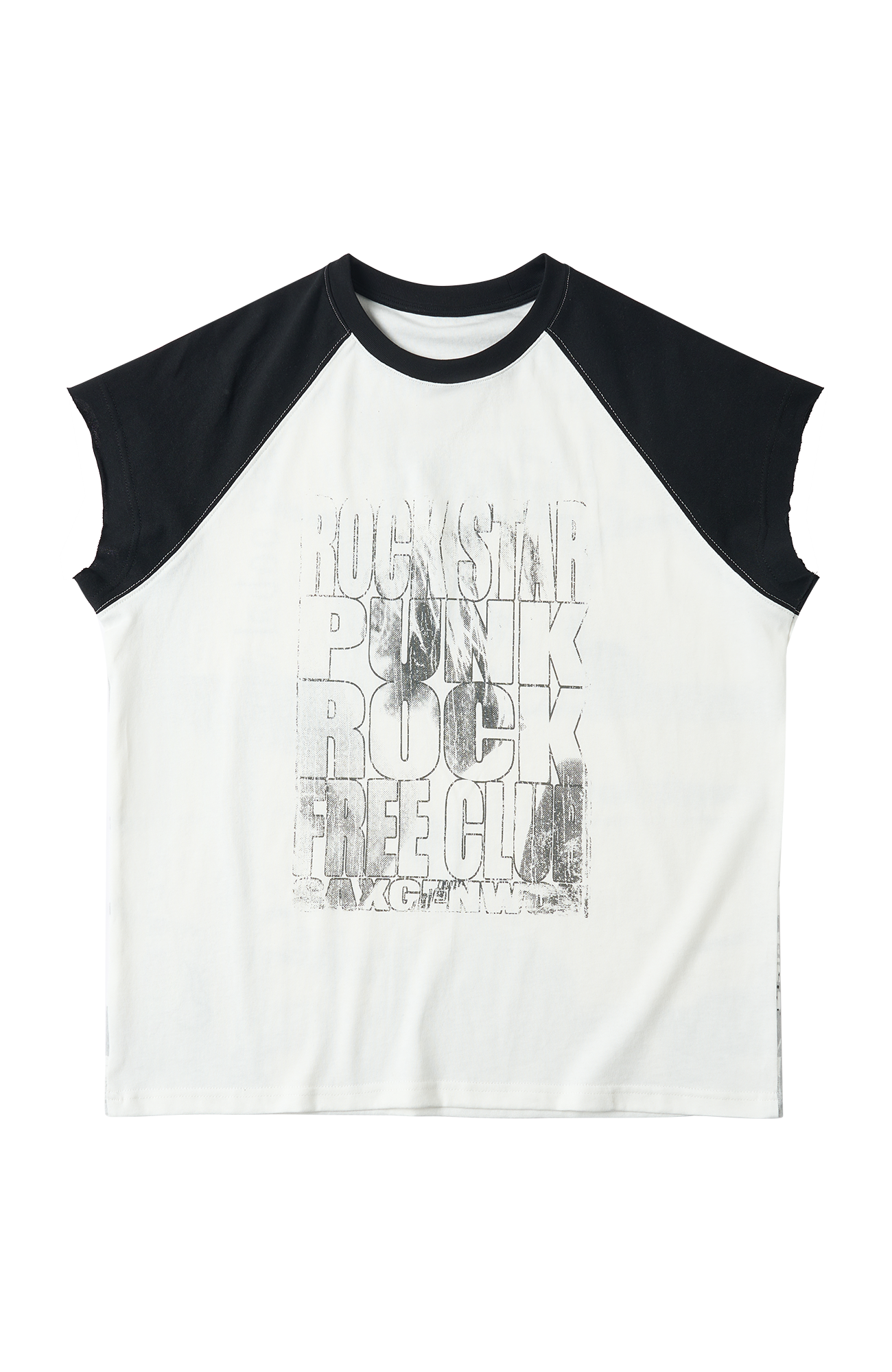 SAVAGEGROWTHWORLD Washed Rockstar Raglan T-Shirt-T Shirt-S-Free Shipping Leatheretro