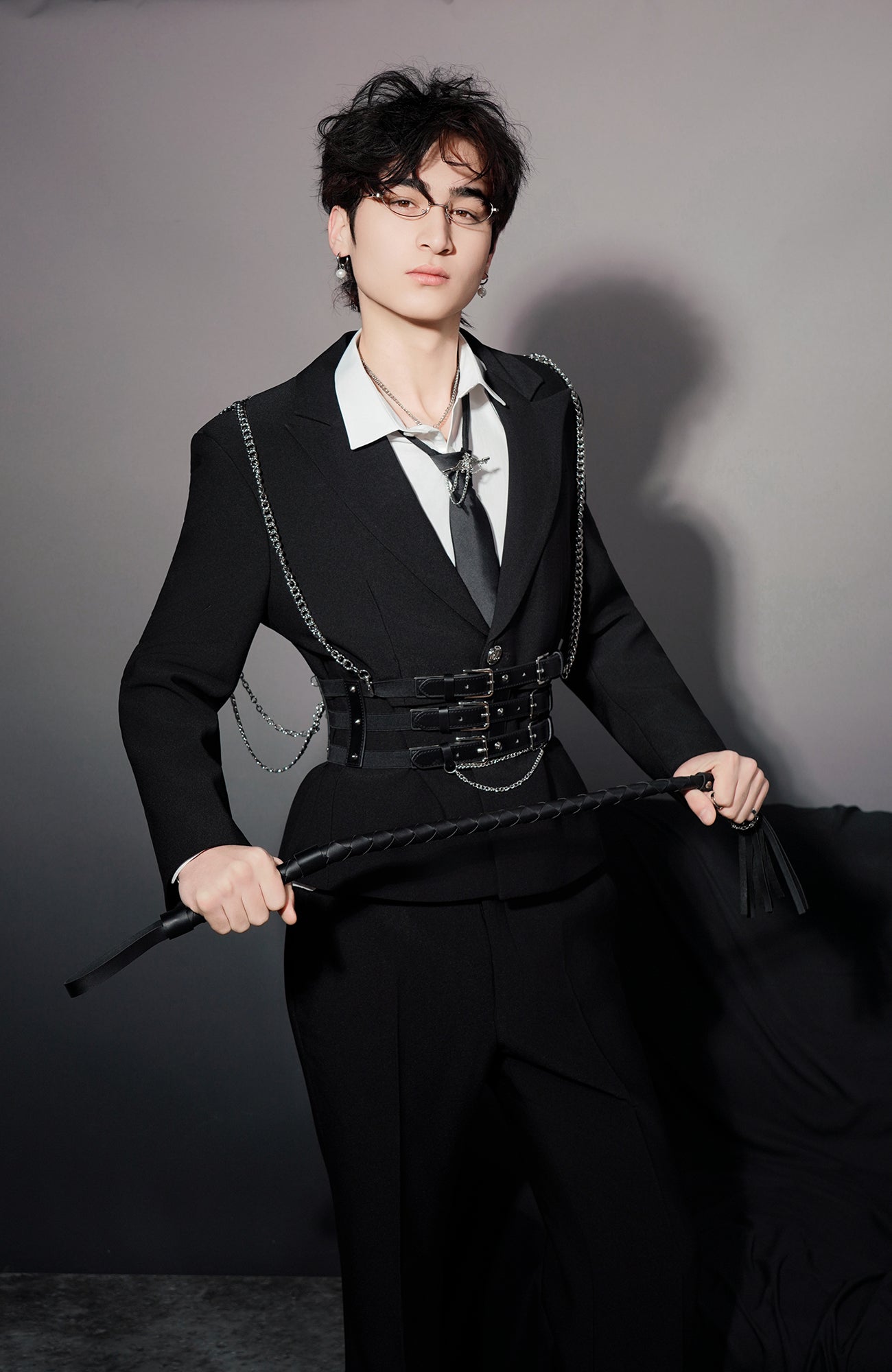 SHANG JIE Chain Suspender Multi-Belt Blazer-Jacket-M-Free Shipping Leatheretro