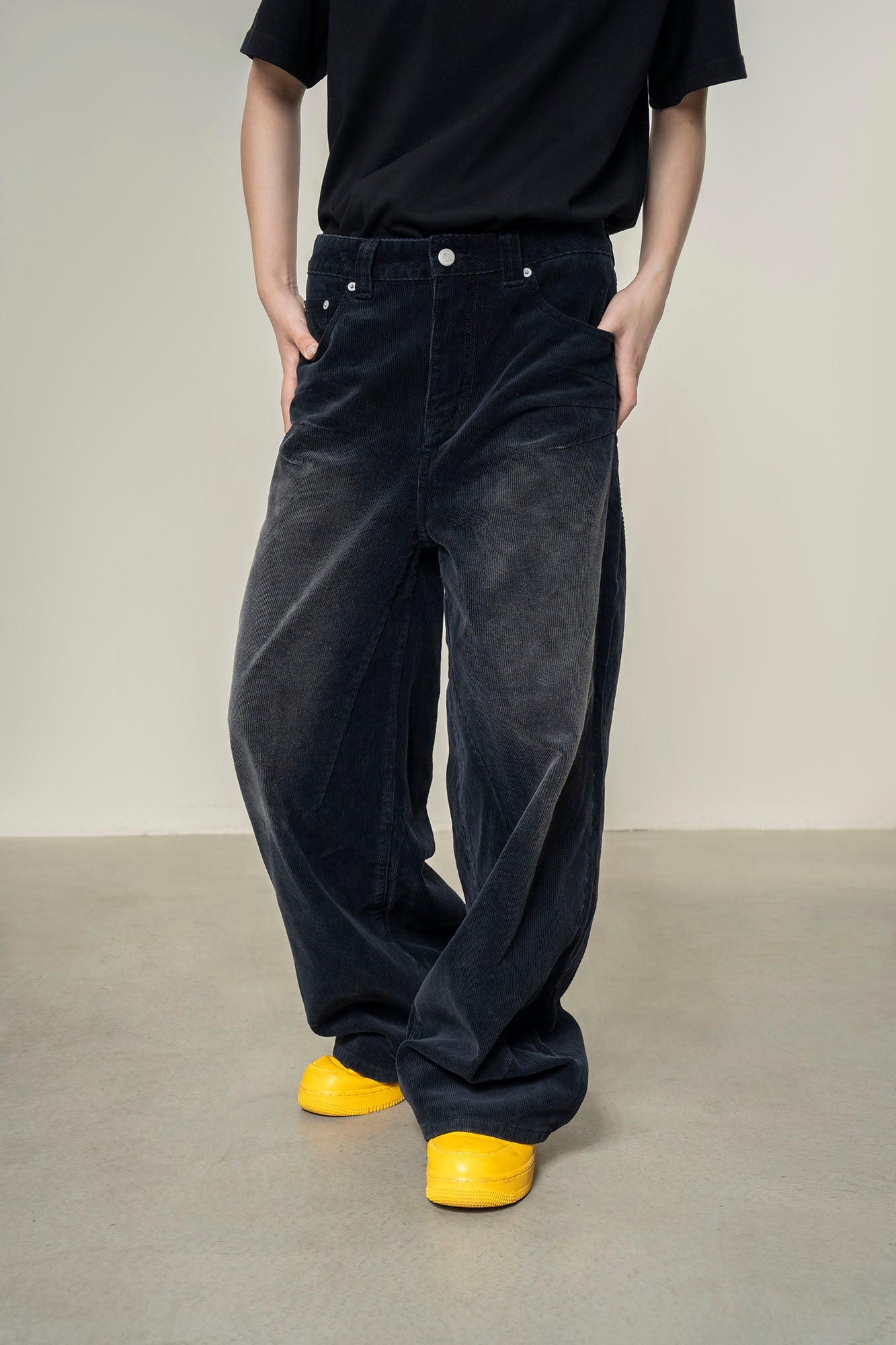 MAKEMORE Washed Oversized Corduroy Pants-Pants-S-Free Shipping Leatheretro