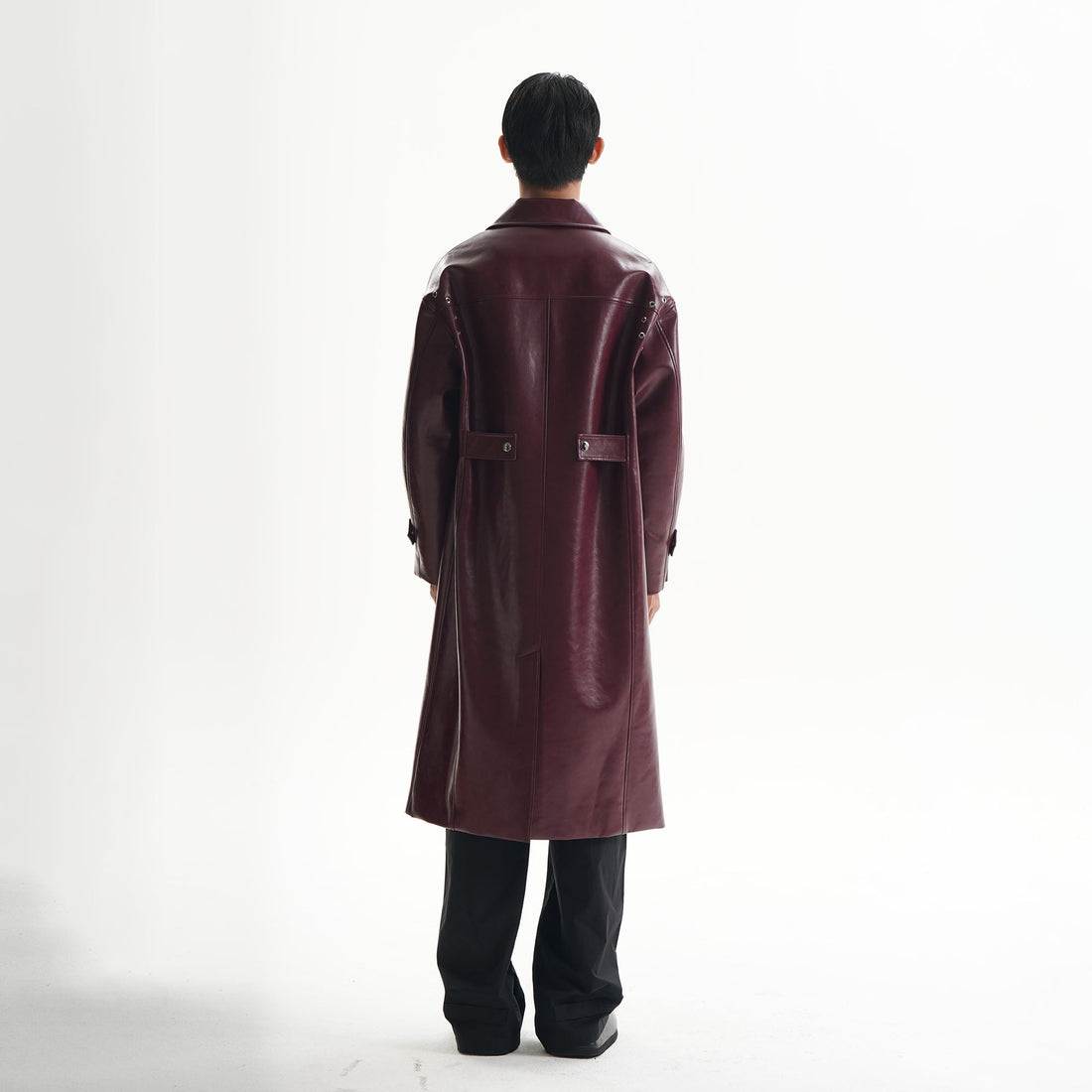 ORAL UTOPIA Glossy PU Coat Ancora Red-Jacket-S-Free Shipping Leatheretro