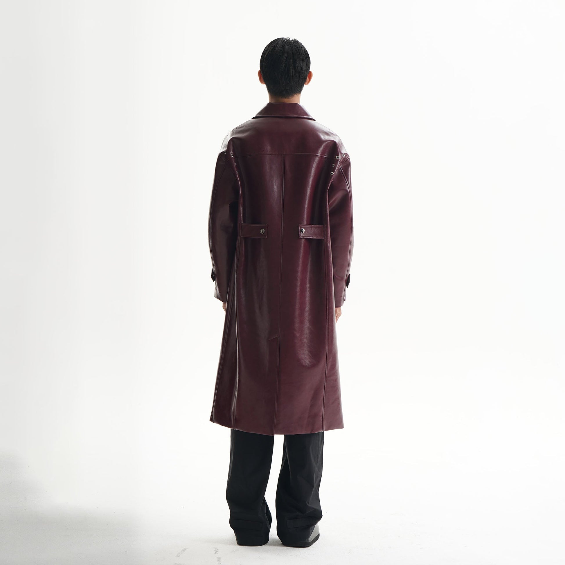 ORAL UTOPIA Glossy PU Coat Ancora Red-Jacket-S-Free Shipping Leatheretro