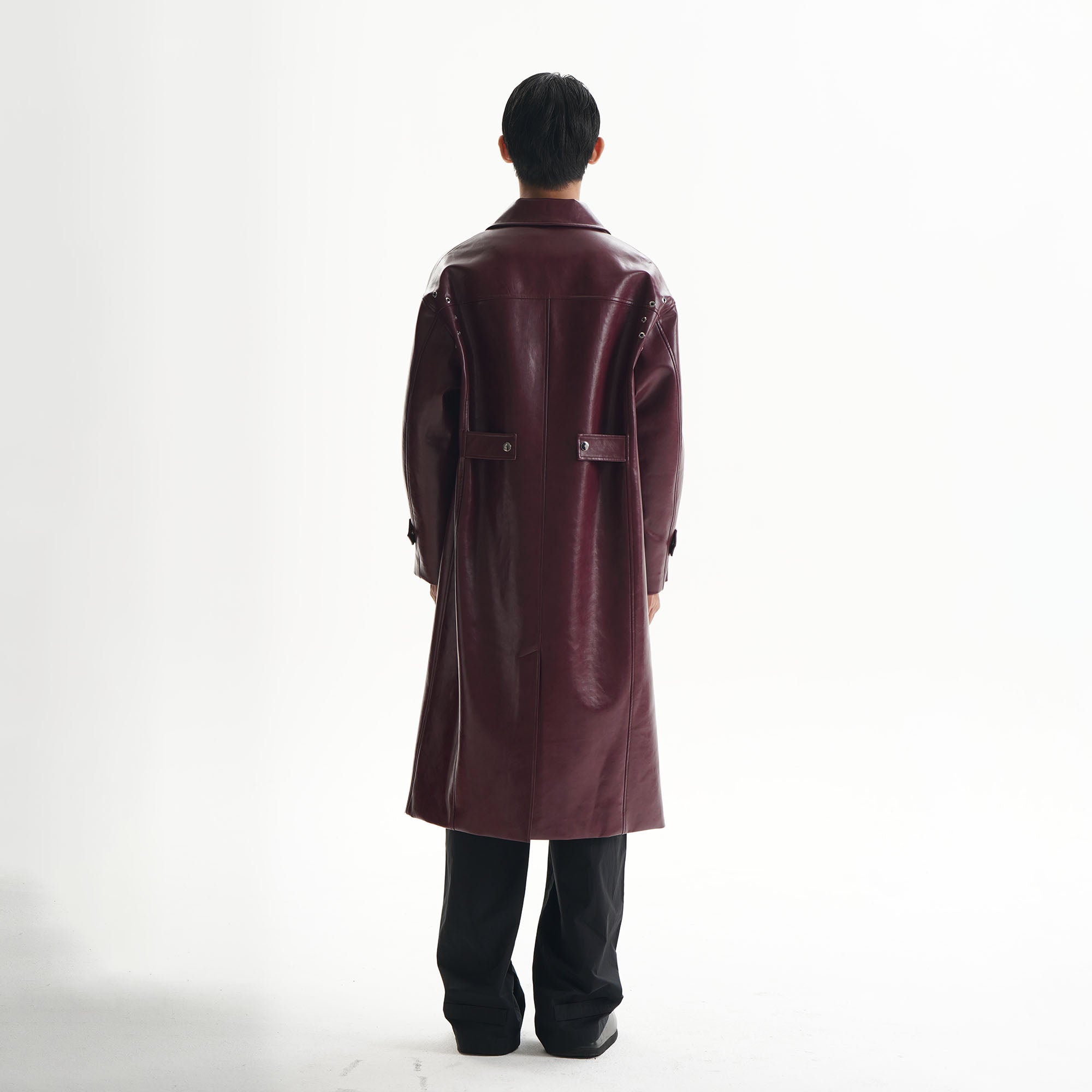 ORAL UTOPIA Glossy PU Coat Ancora Red-Jacket-S-Free Shipping Leatheretro