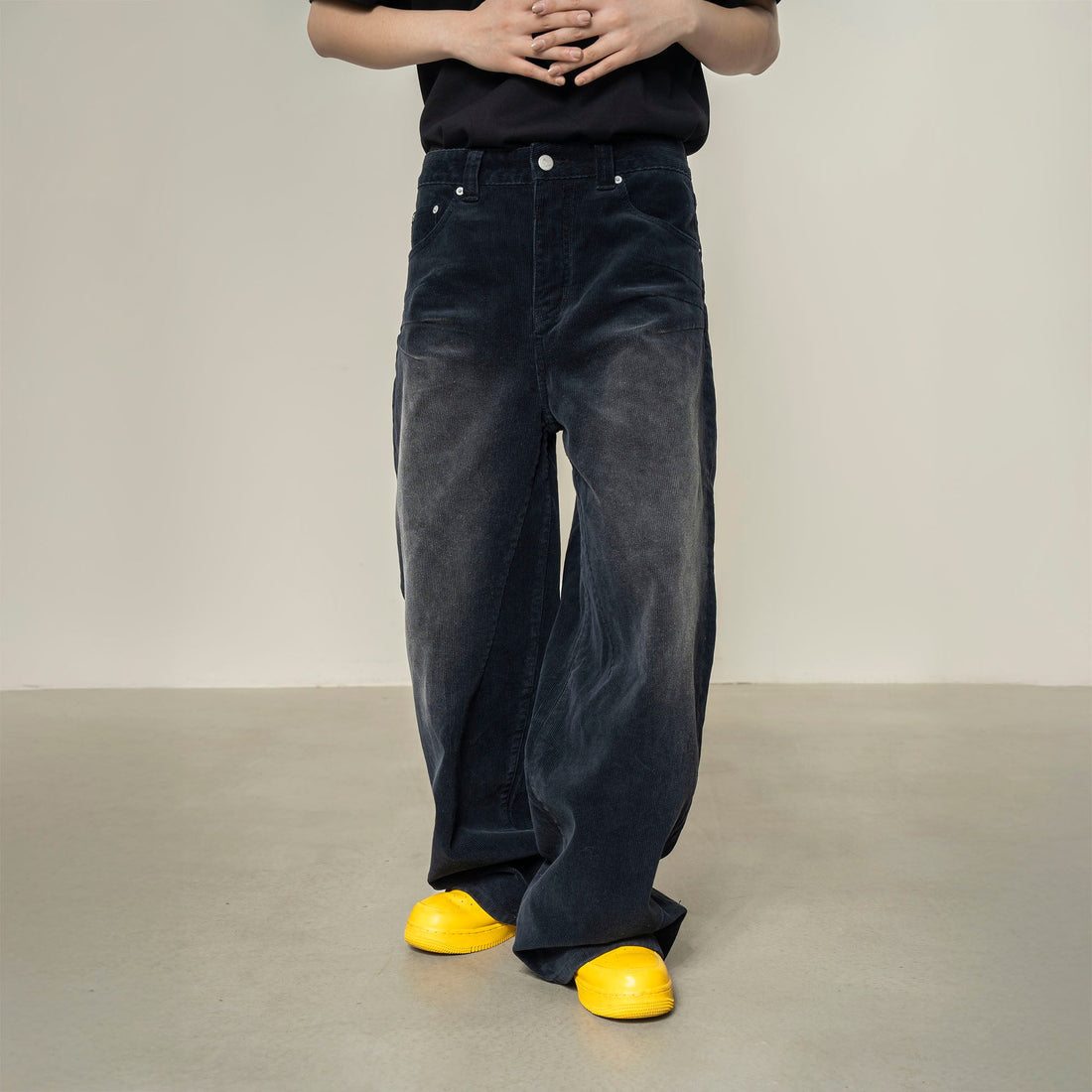 MAKEMORE Washed Oversized Corduroy Pants-Pants-S-Free Shipping Leatheretro