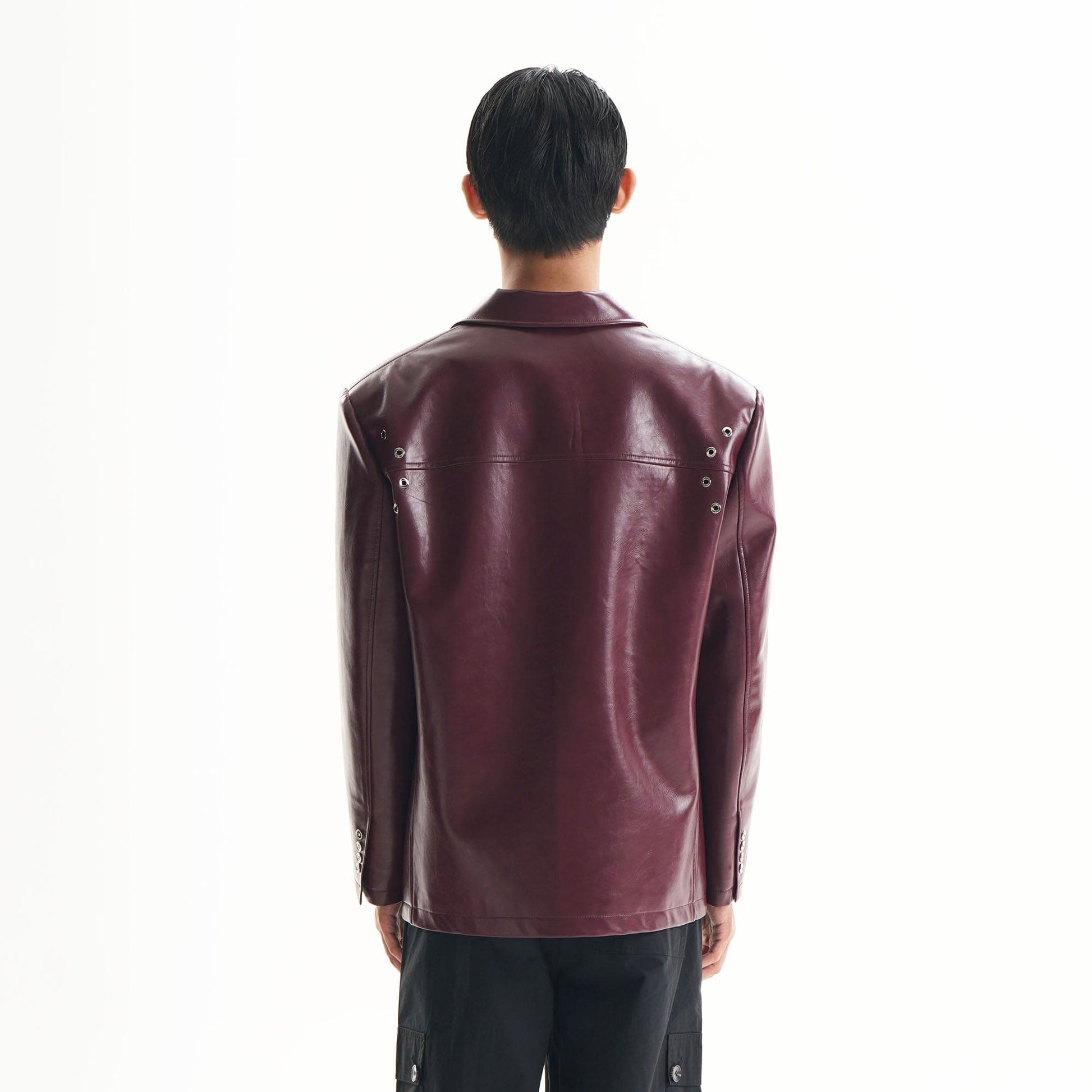 ORAL UTOPIA Glossy PU Blazer Ancora Red-Jacket-S-Free Shipping Leatheretro