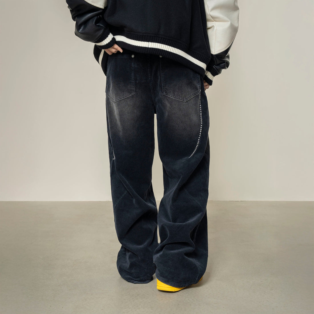 MAKEMORE Washed Oversized Corduroy Pants-Pants-S-Free Shipping Leatheretro