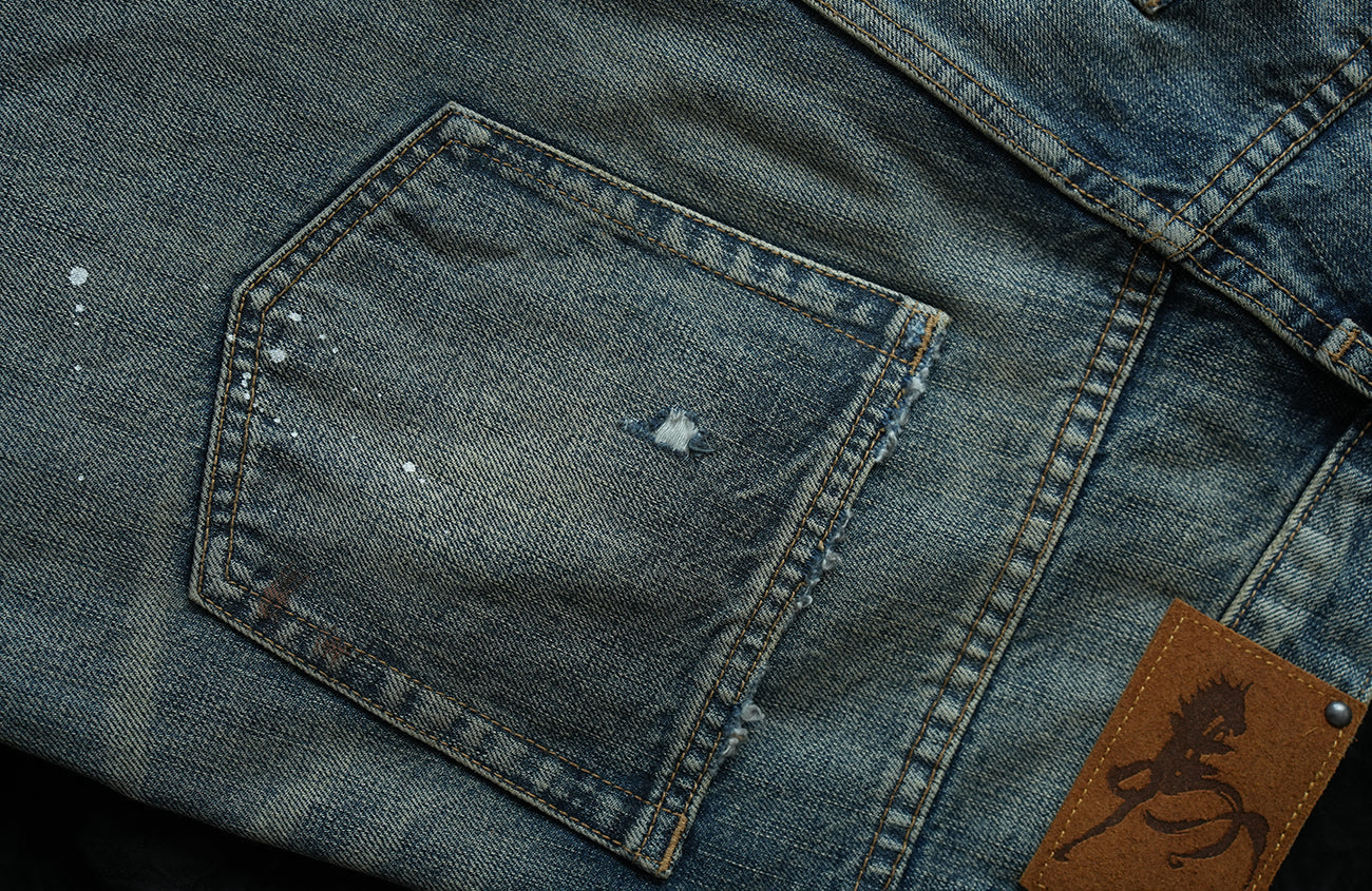NEIGBORL Ripped Wash Straight-Leg Jeans-Jeans-S (Preorder)-Free Shipping Leatheretro