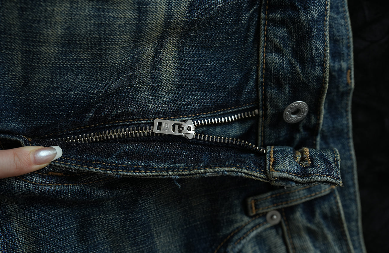 NEIGBORL Ripped Wash Straight-Leg Jeans-Jeans-S (Preorder)-Free Shipping Leatheretro