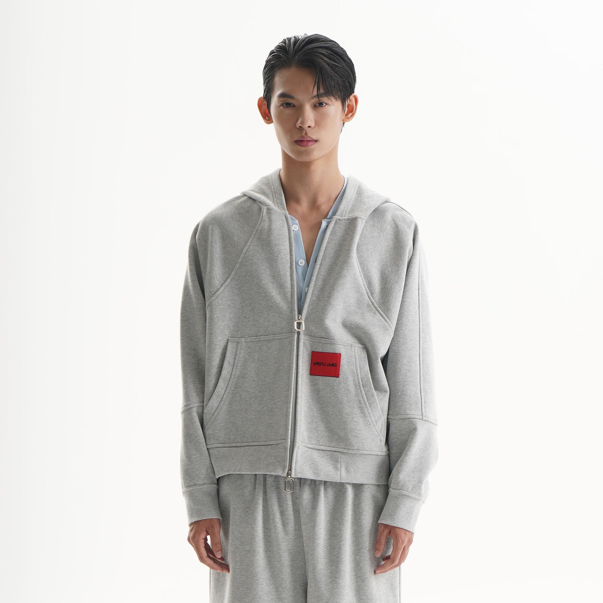 ORAL UTOPIA Fleece-Lined Raglan Hooded Jacket-Jacket-S-Free Shipping Leatheretro