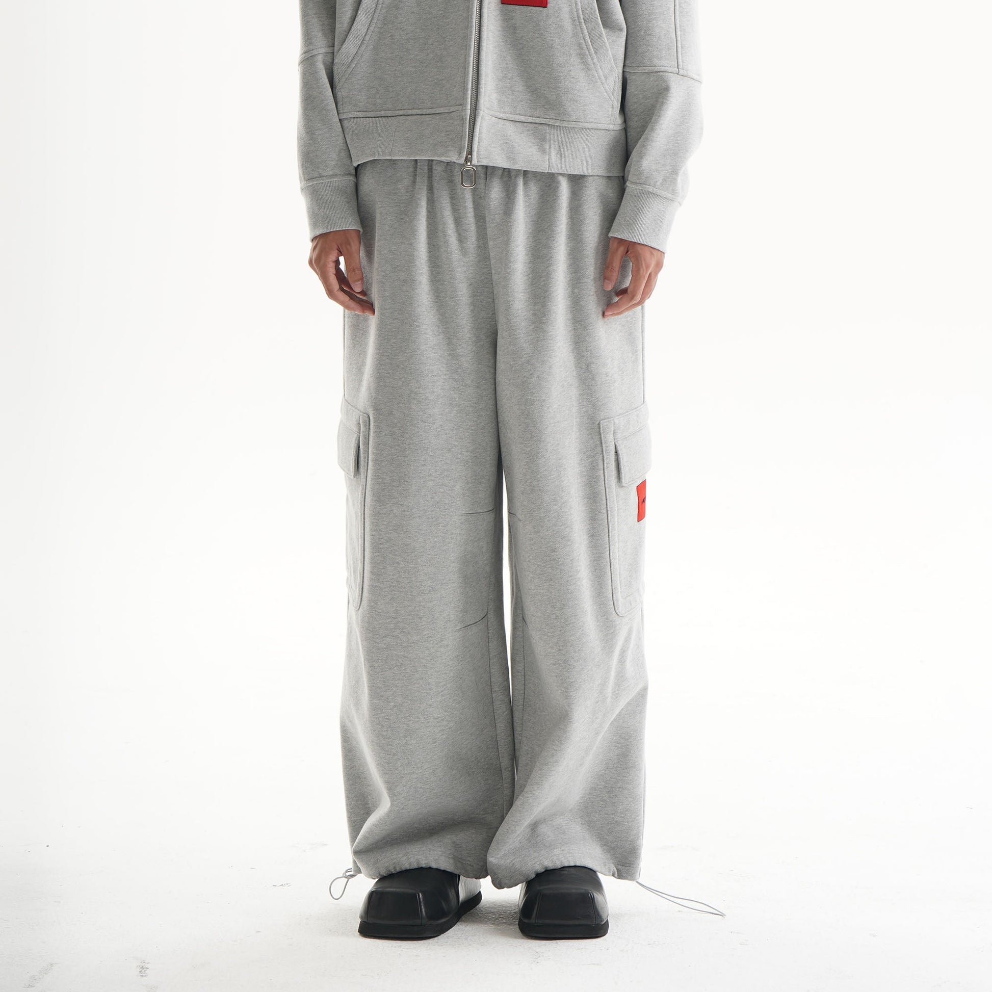 ORAL UTOPIA Fleece-Lined Multi Pocket Sweatpants-Pants-S-Free Shipping Leatheretro