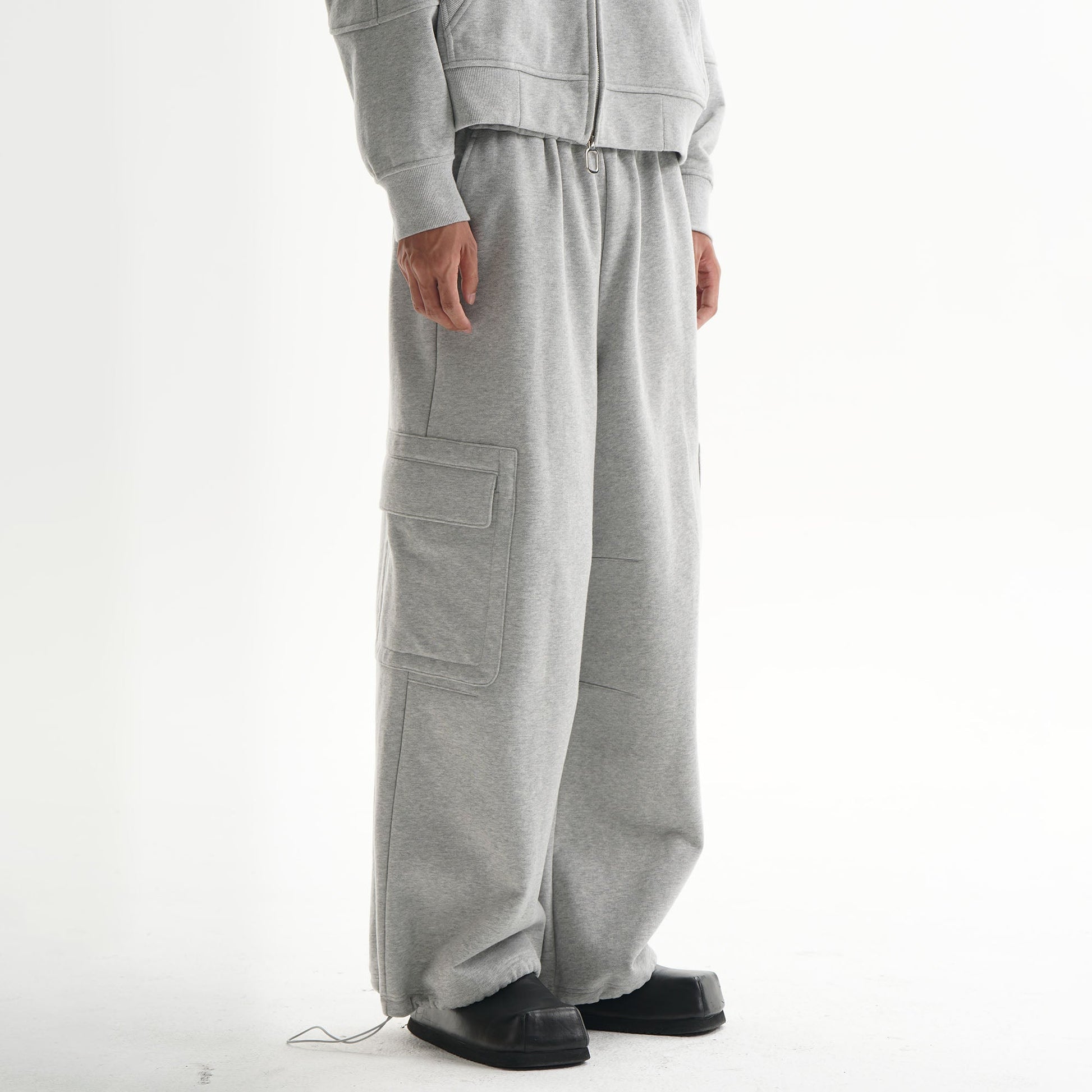 ORAL UTOPIA Fleece-Lined Multi Pocket Sweatpants-Pants-S-Free Shipping Leatheretro