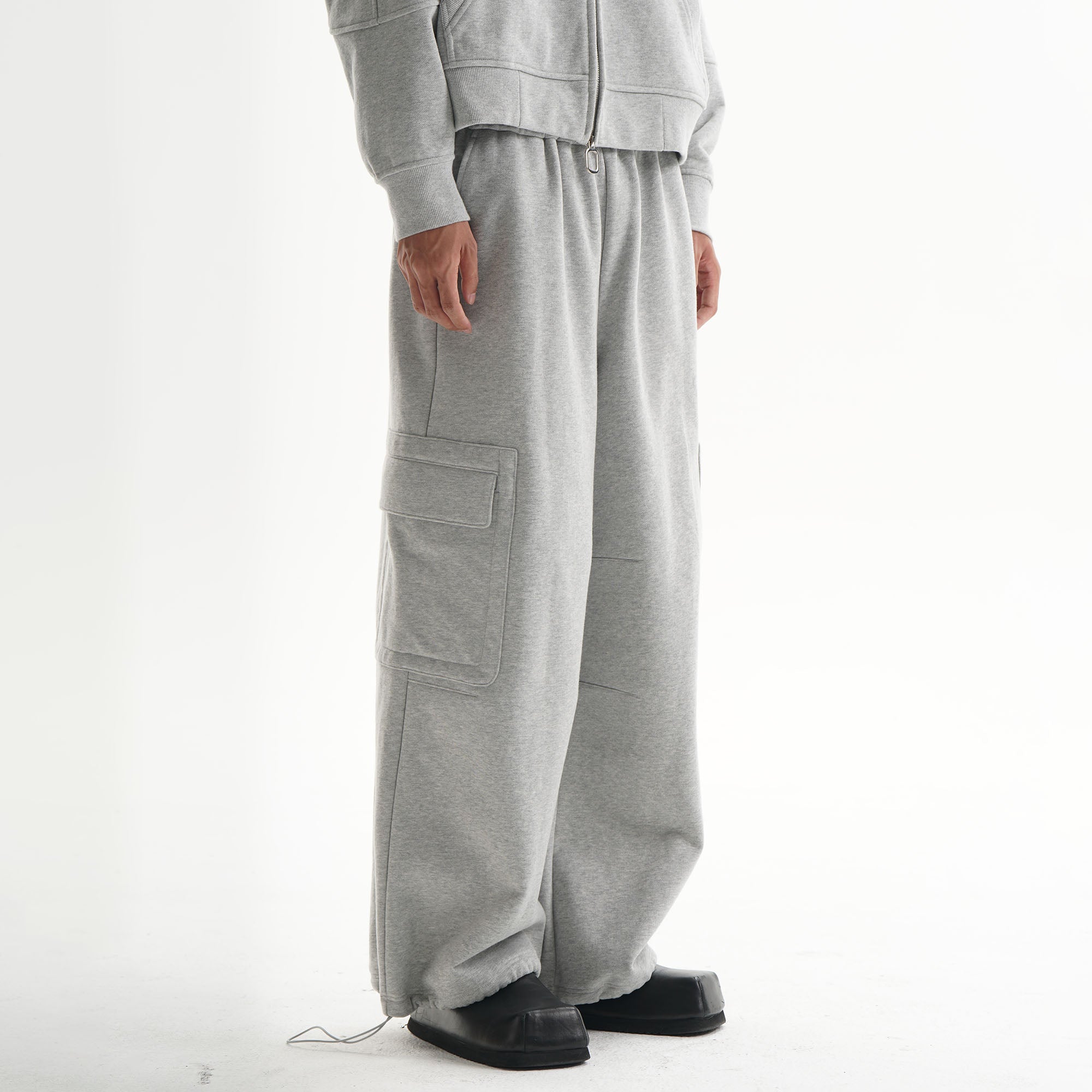 ORAL UTOPIA Fleece-Lined Multi Pocket Sweatpants-Pants-S-Free Shipping Leatheretro