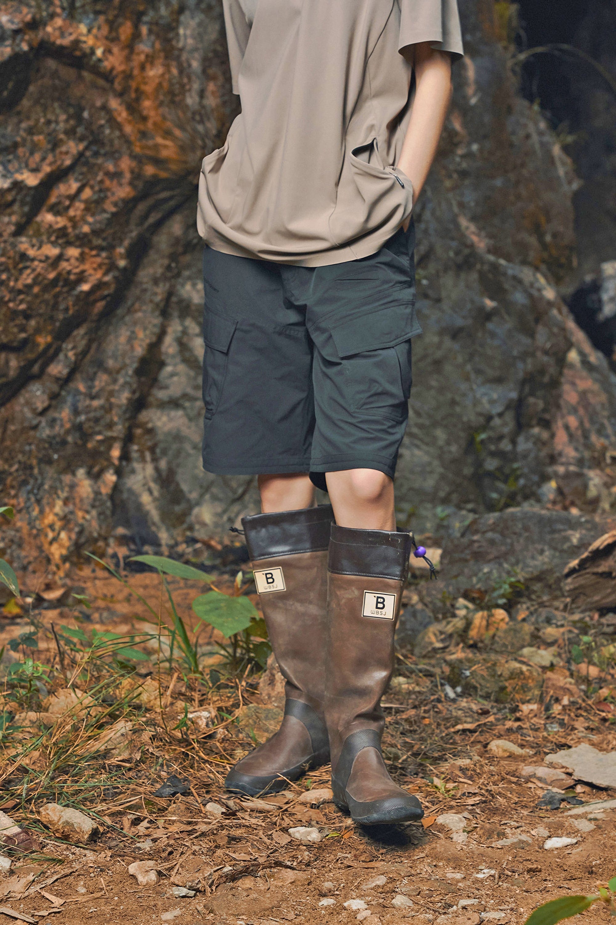 ENSHADOWER Modern Large Pocket Logo Shorts-Shorts-S-Free Shipping Leatheretro