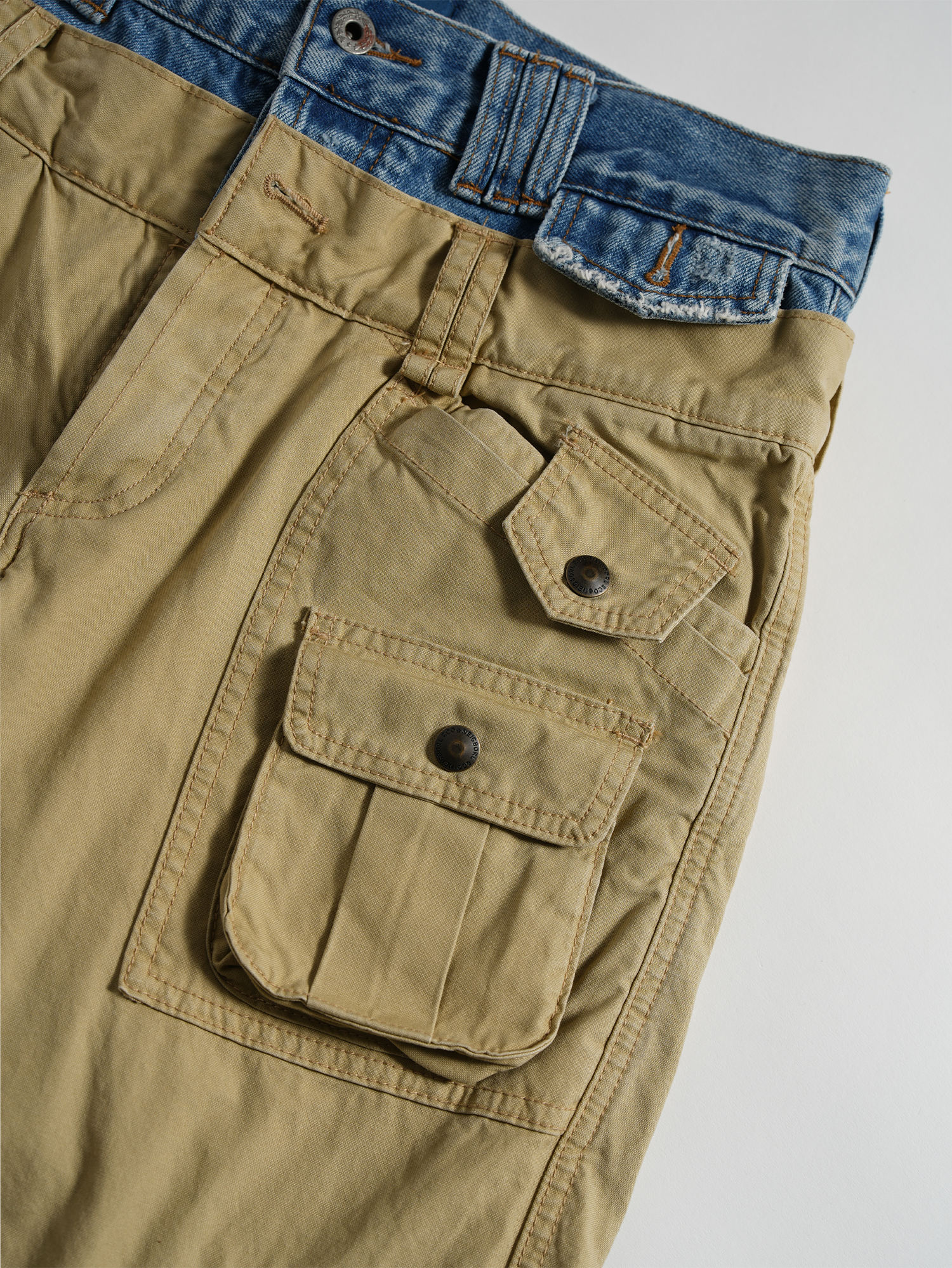 NEIGBORL Retro Spliced Multi-Pocket Cargo Pants-Pants-S / 31"-Free Shipping Leatheretro