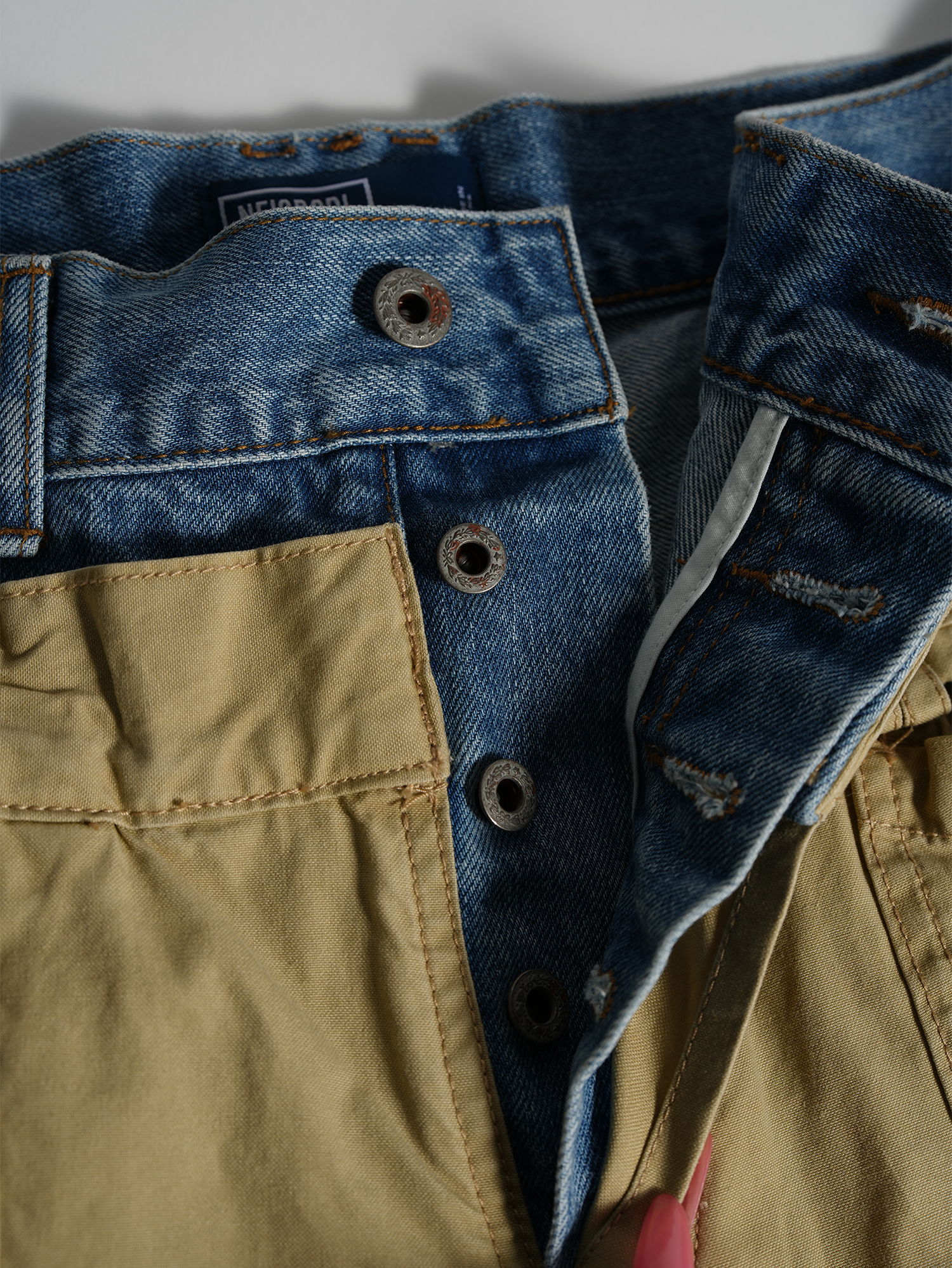 NEIGBORL Retro Spliced Multi-Pocket Cargo Pants-Pants-S / 31"-Free Shipping Leatheretro